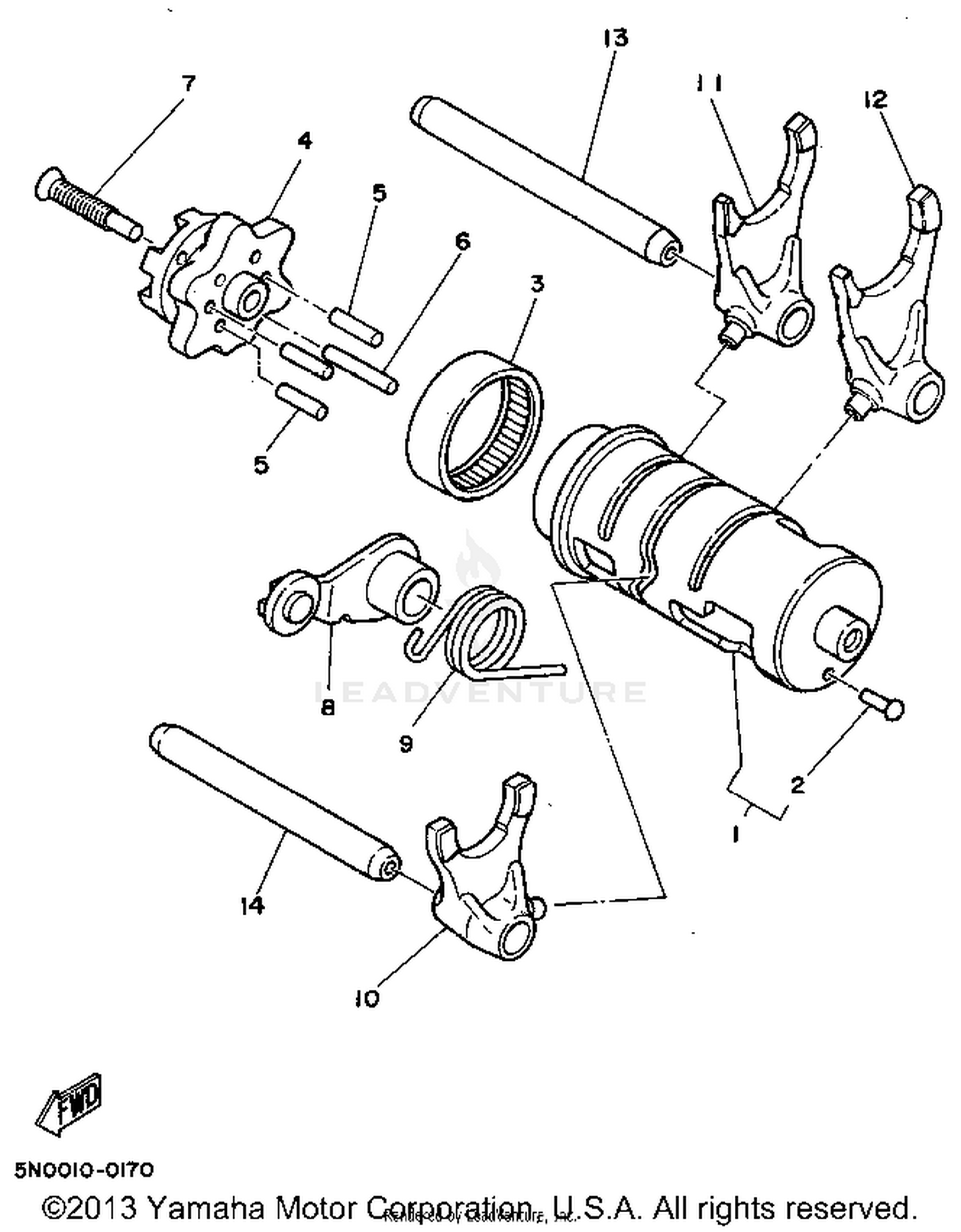 SHIFT CAM SHIFT FORK