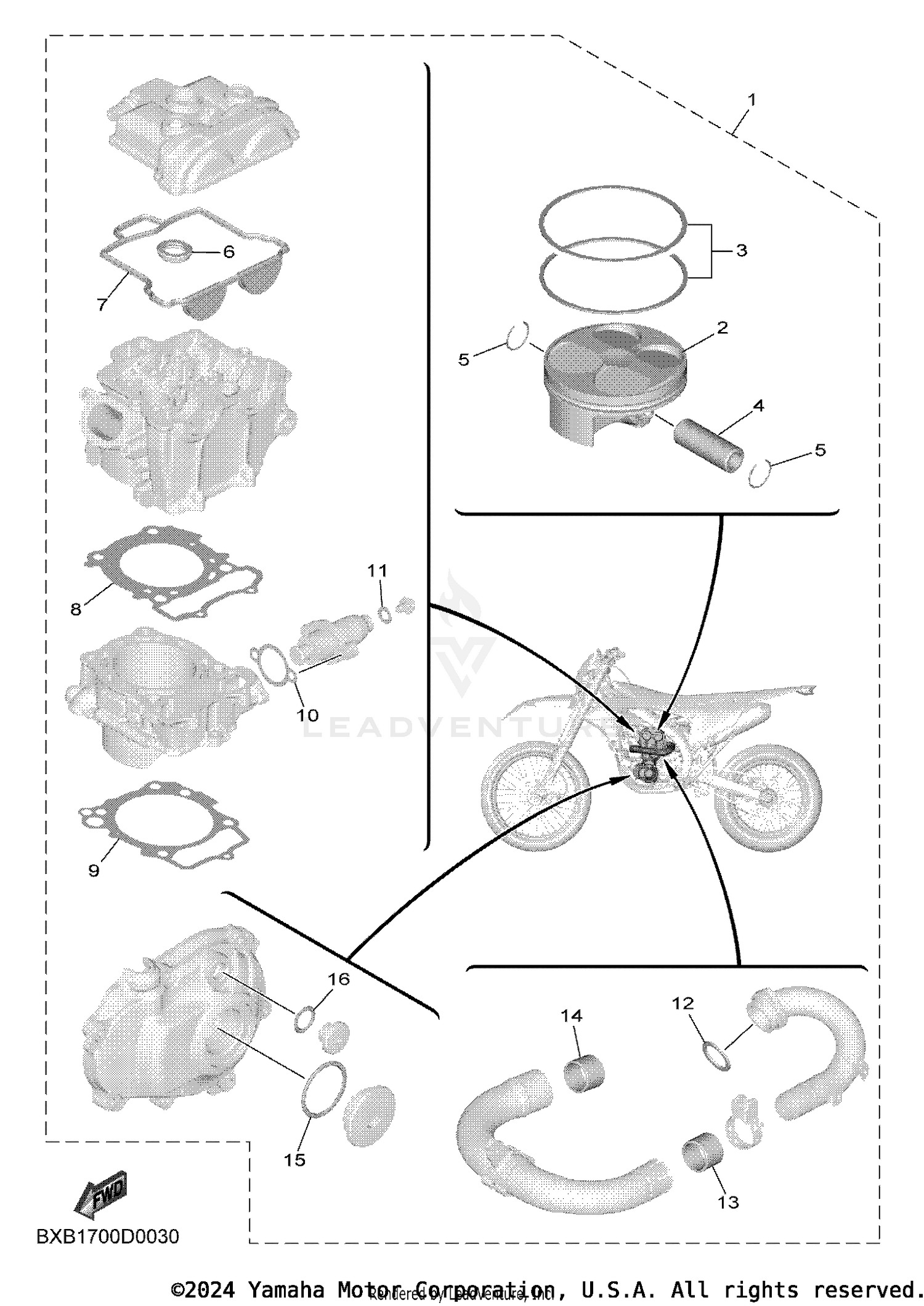 4 PISTON REBUILT KIT