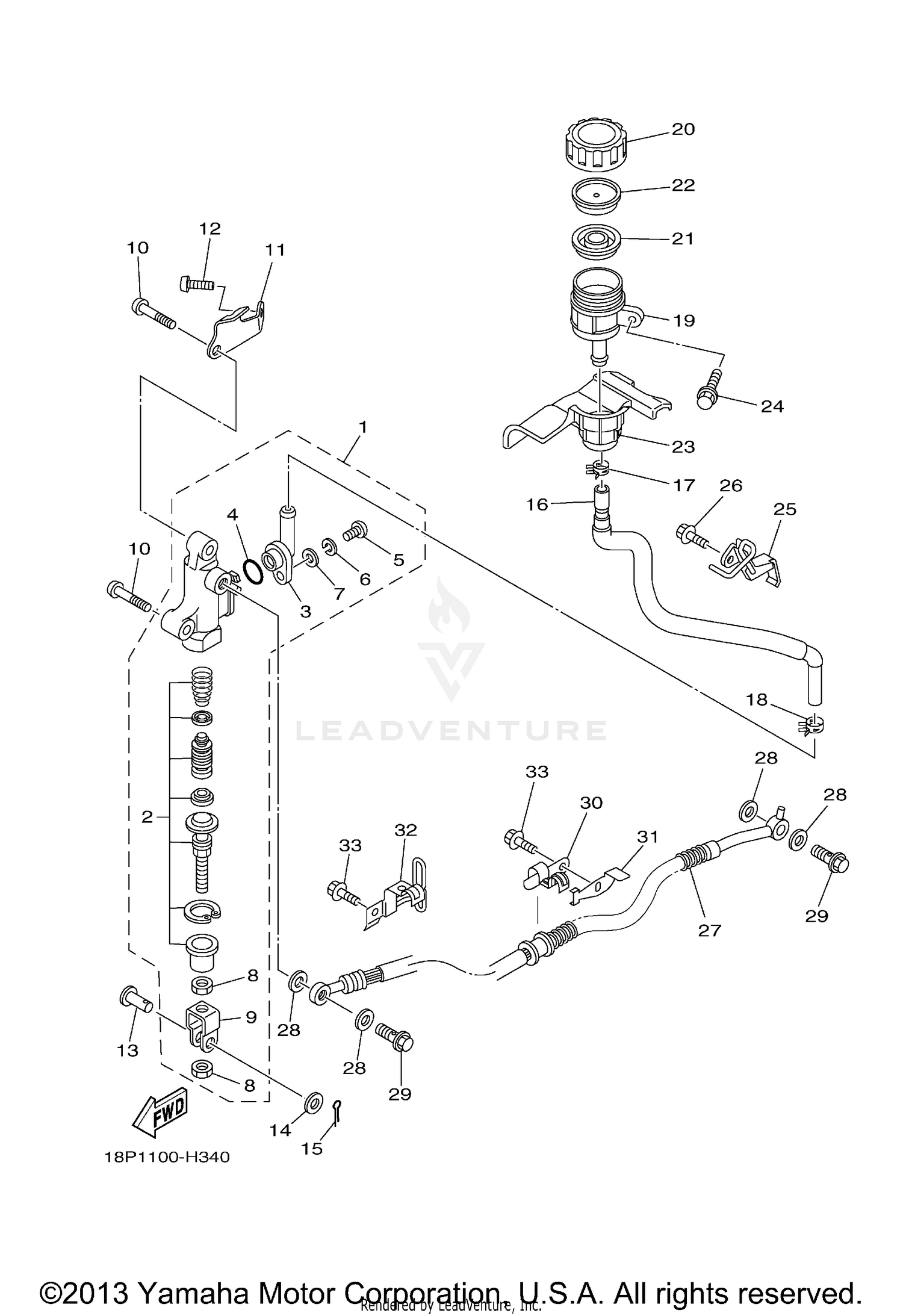REAR MASTER CYLINDER