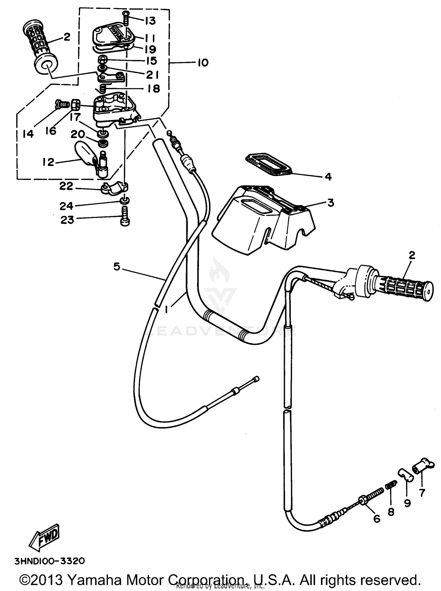 STEERING HANDLE - CABLE