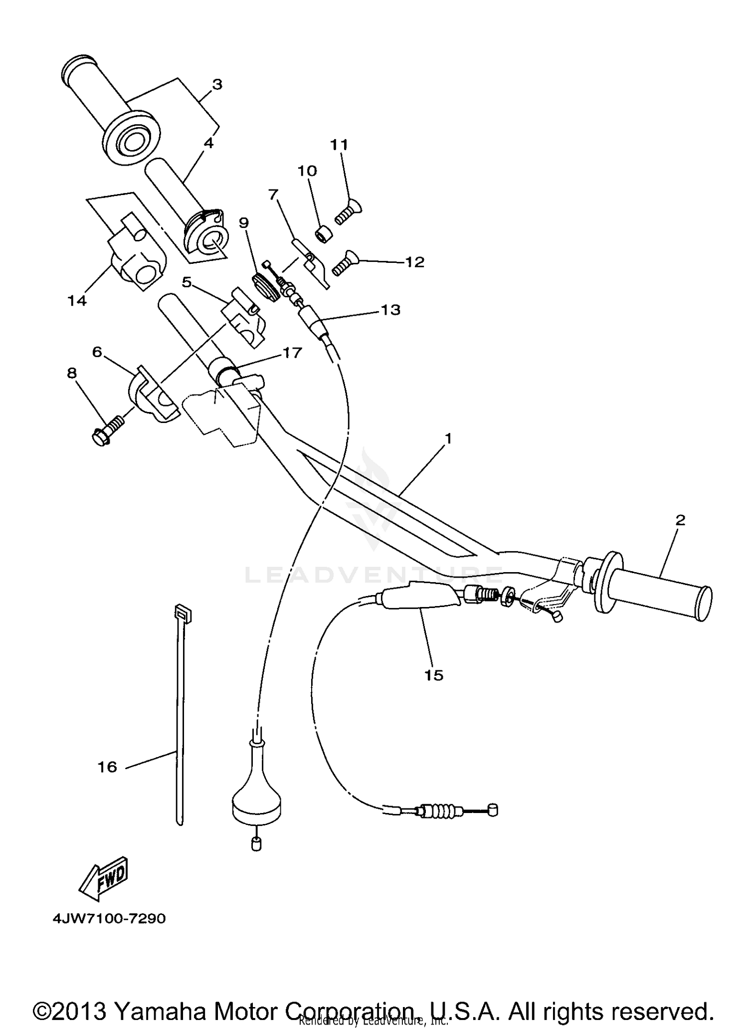 STEERING HANDLE - CABLE
