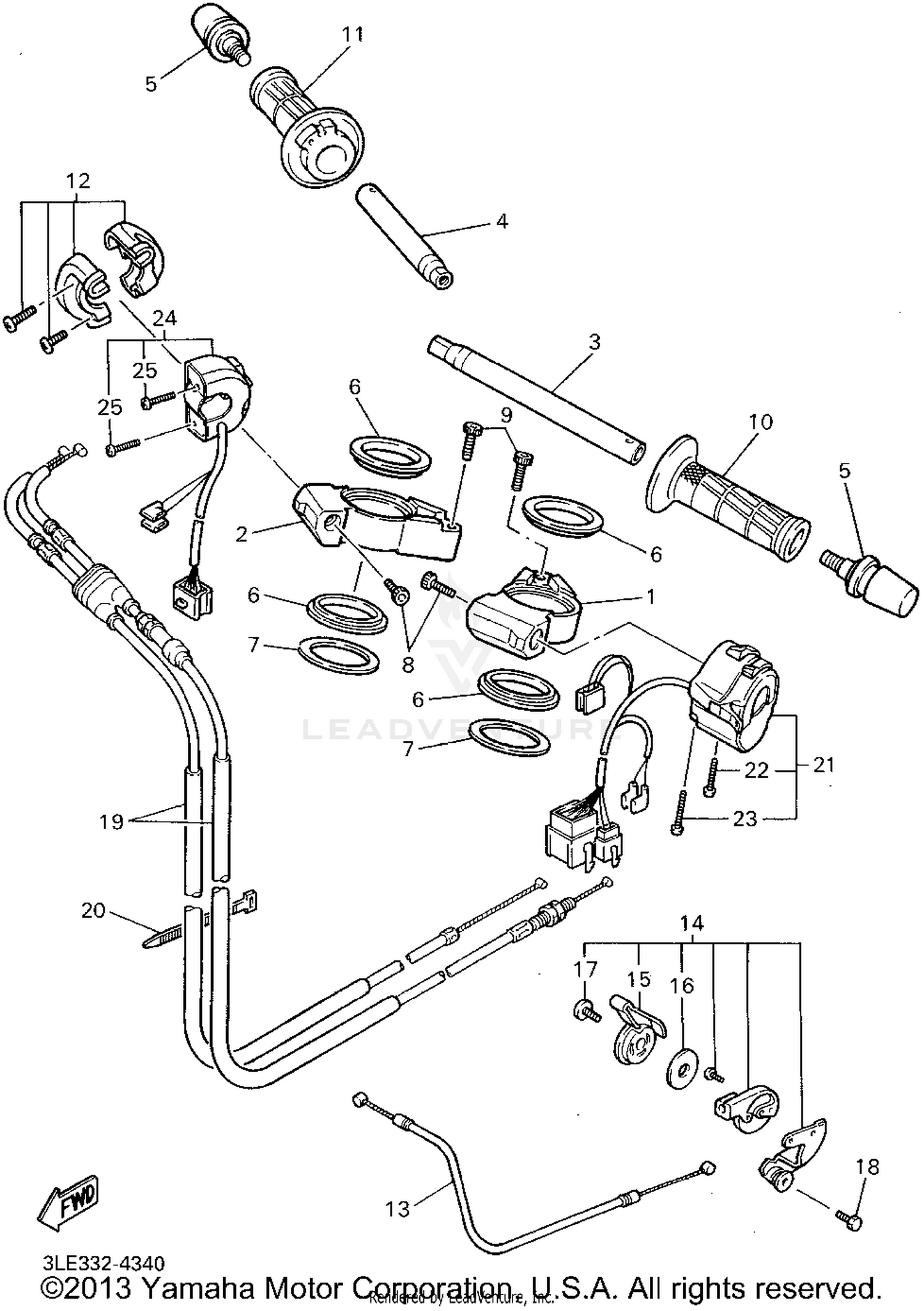 STEERING HANDLE CABLE