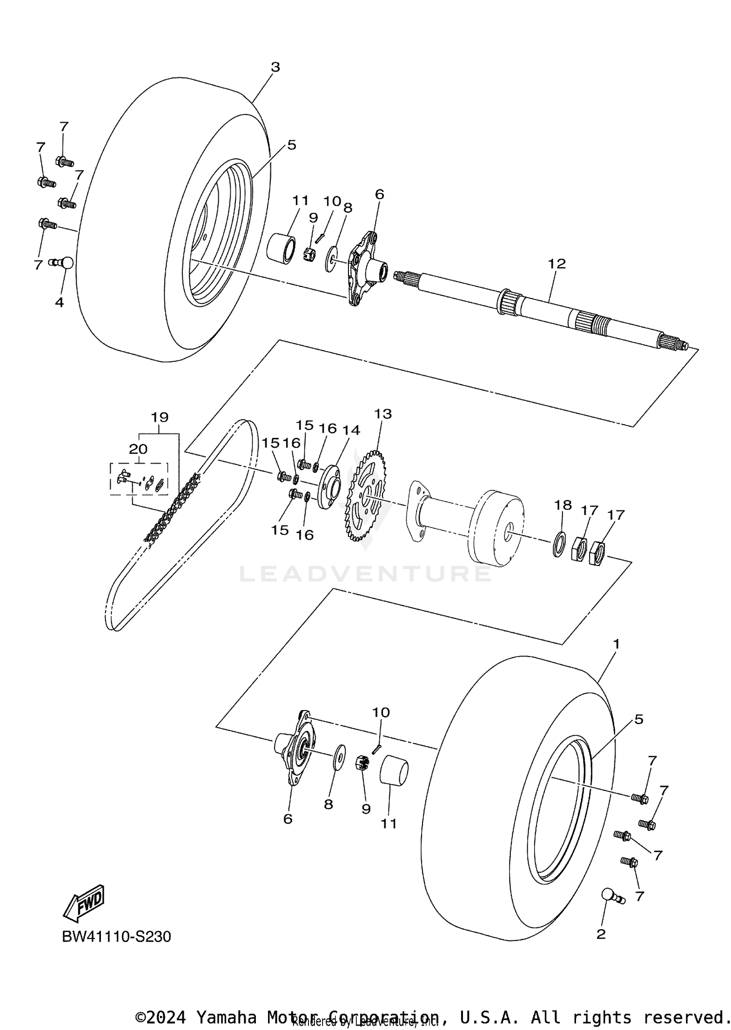 REAR AXLE WHEEL