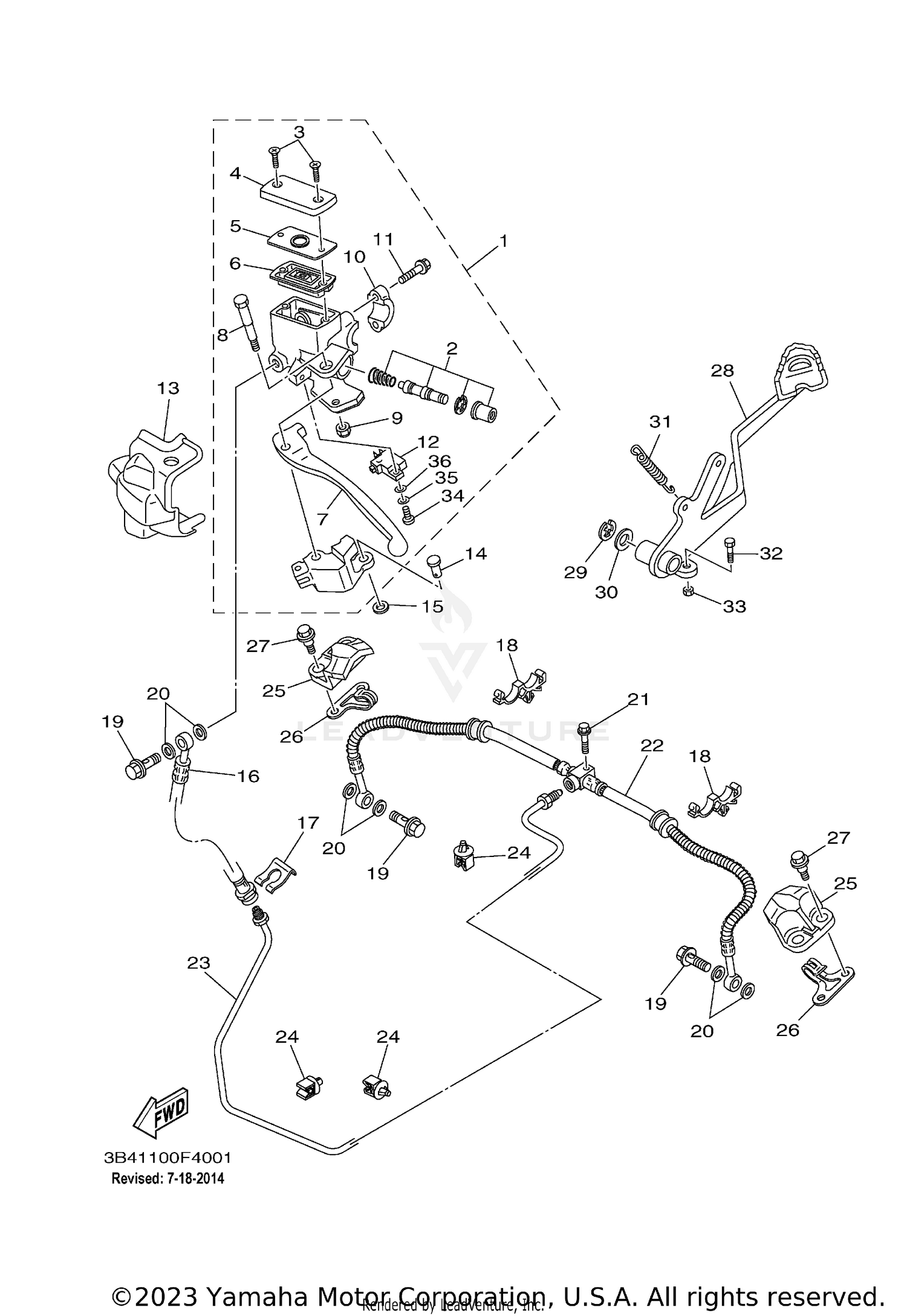 REAR MASTER CYLINDER