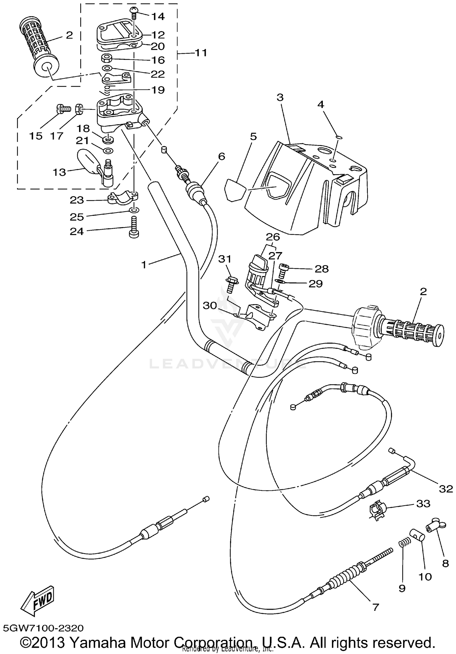 STEERING HANDLE CABLE