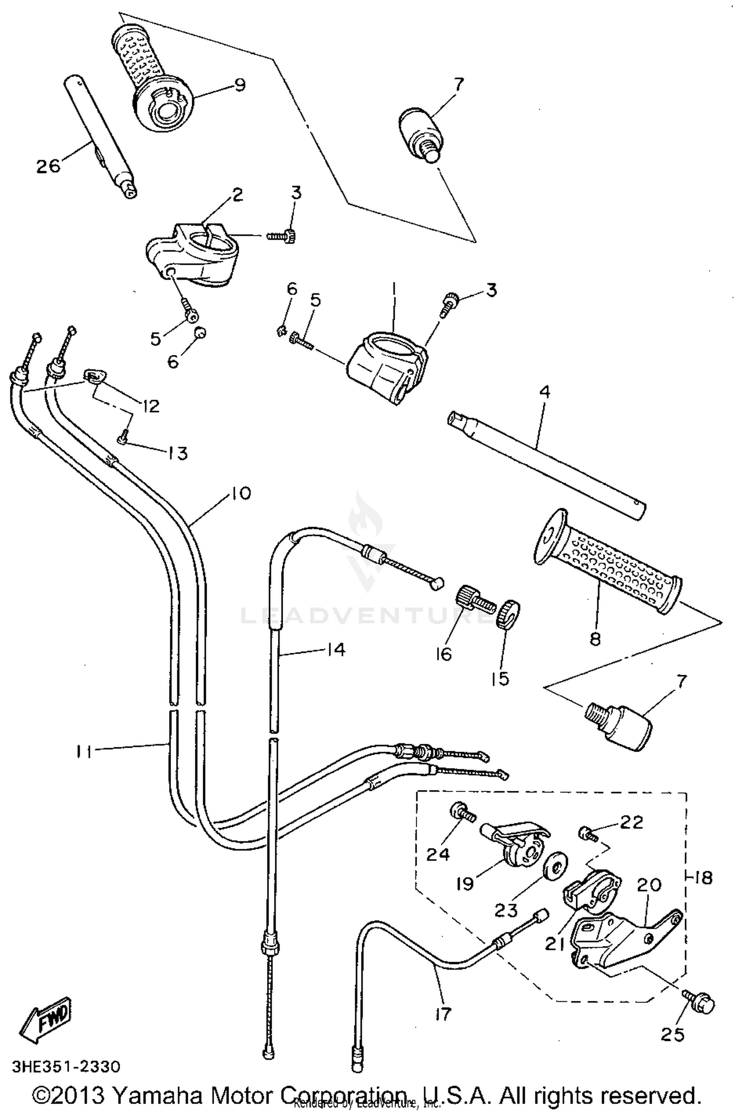 STEERING HANDLE CABLE