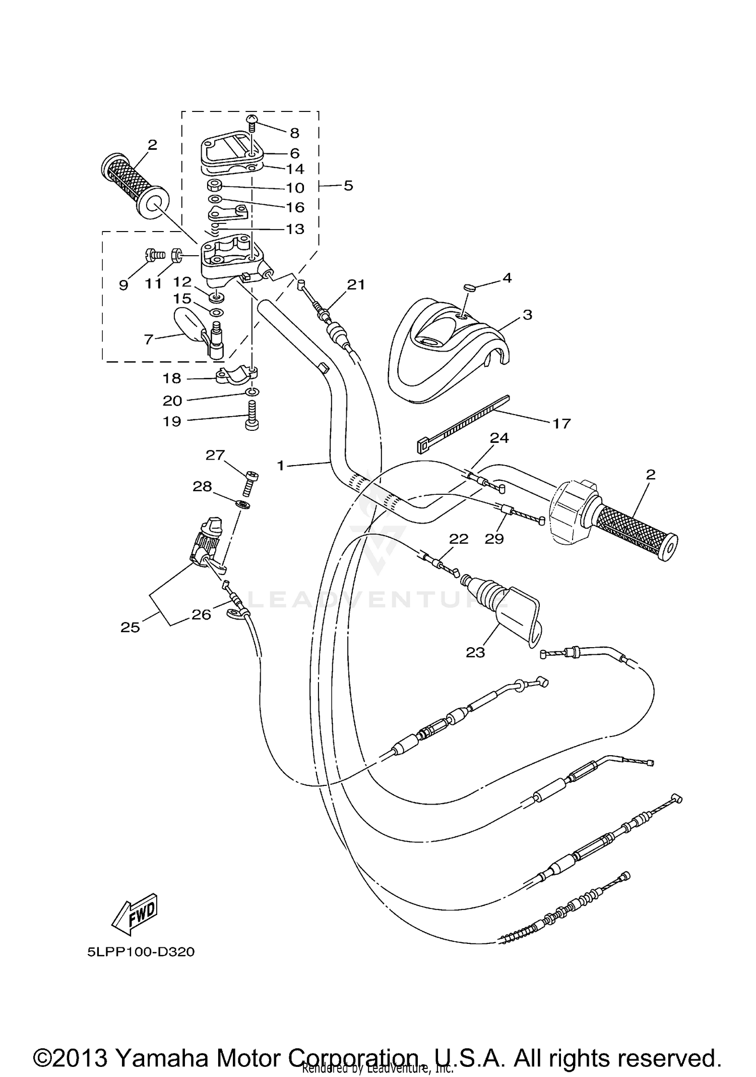 STEERING HANDLE CABLE