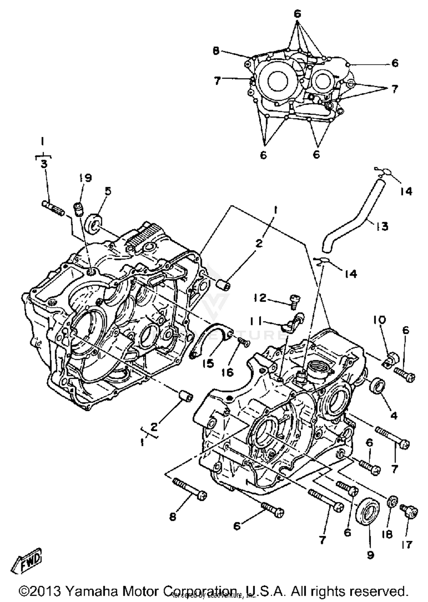 CRANKCASE XT350N