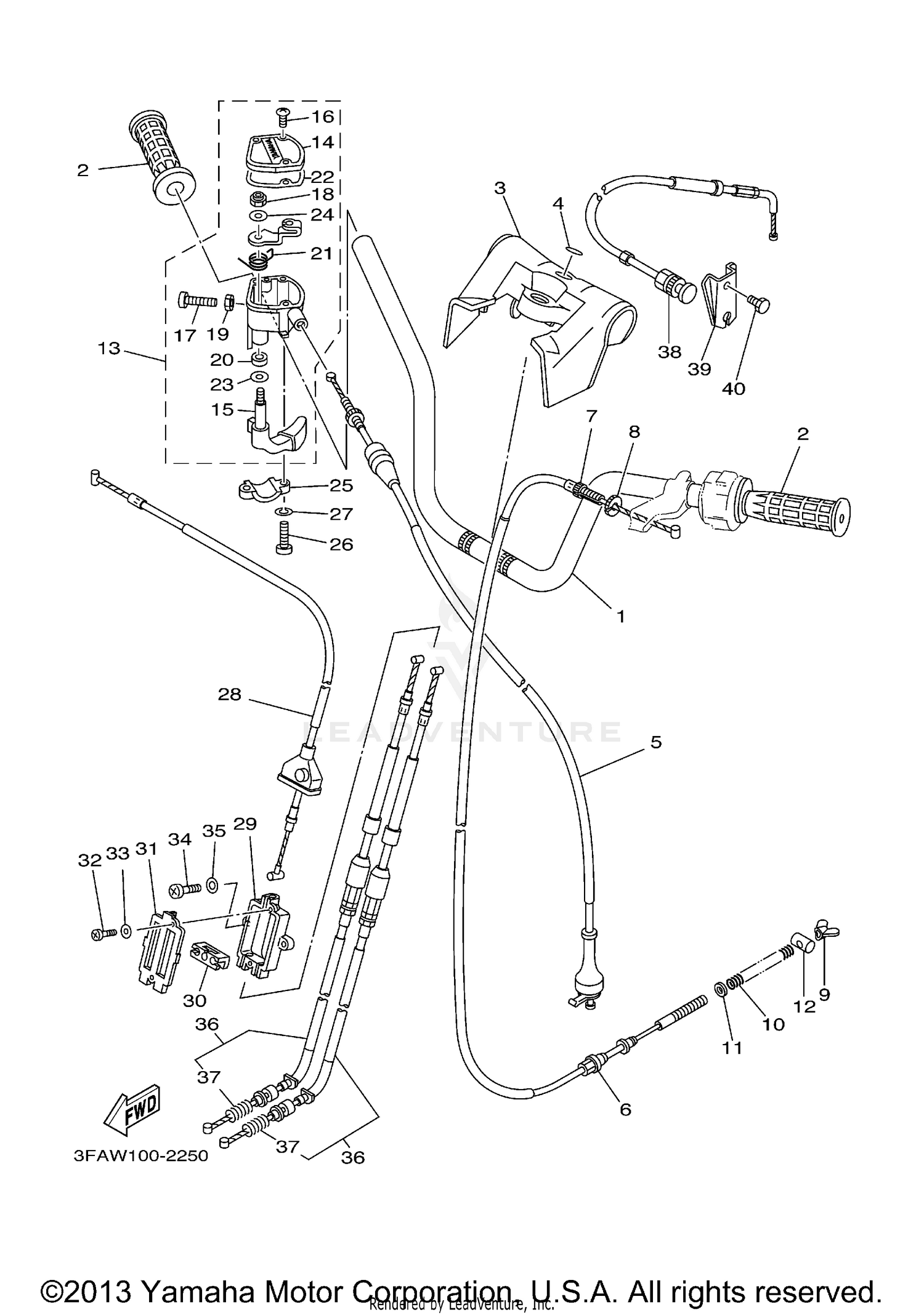 STEERING HANDLE CABLE
