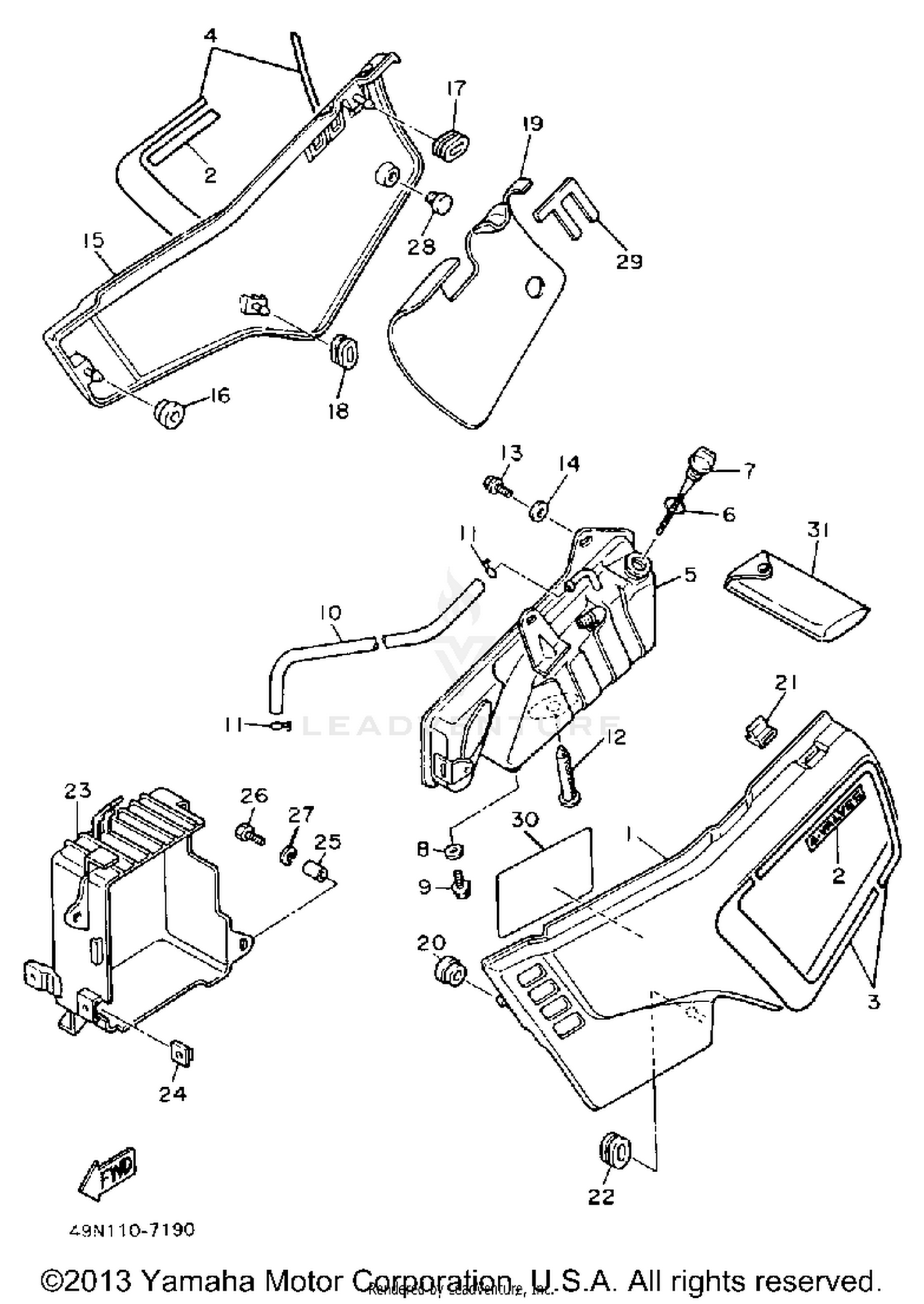 SIDE COVER - OIL TANK