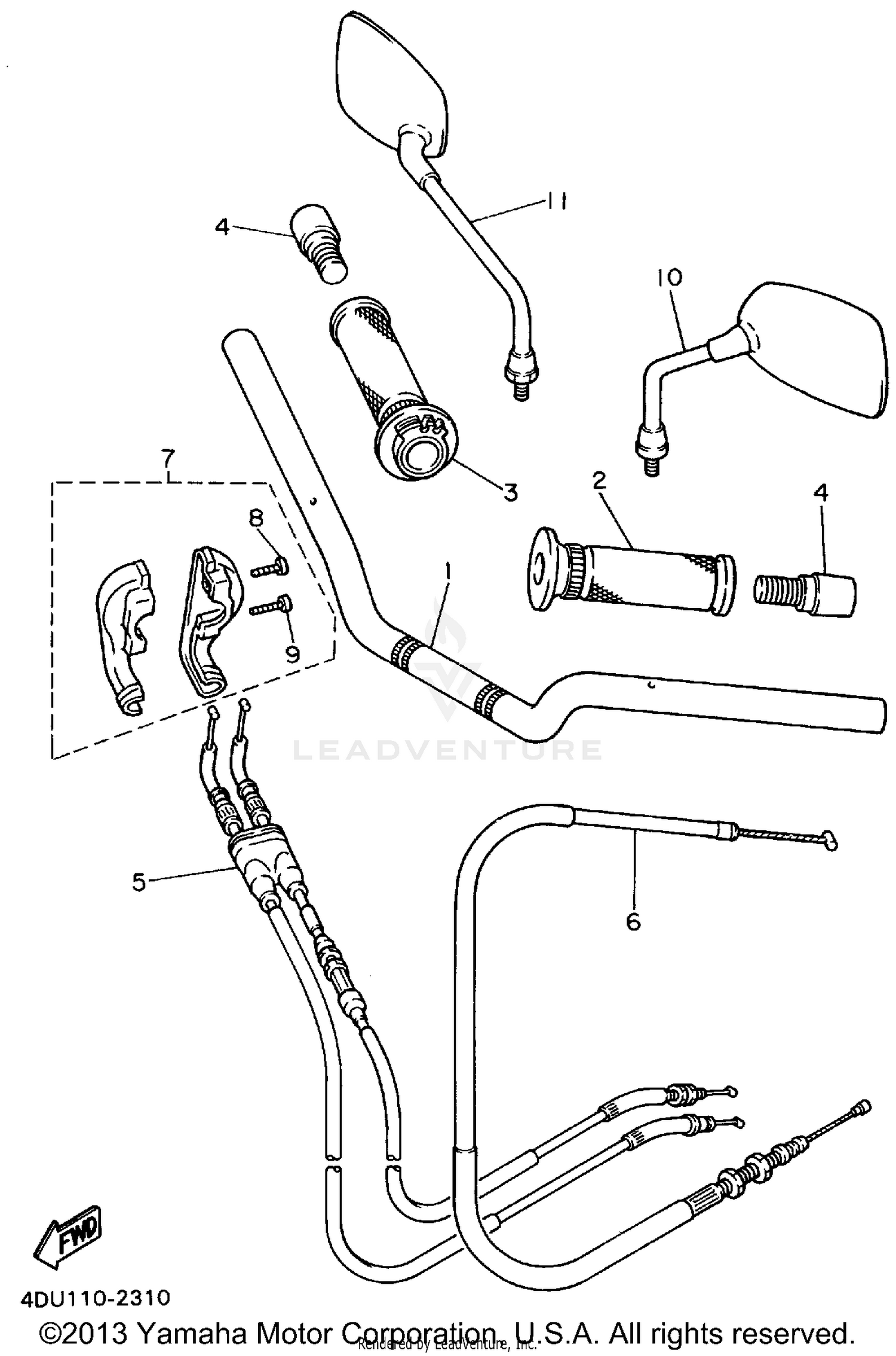 STEERING HANDLE CABLE