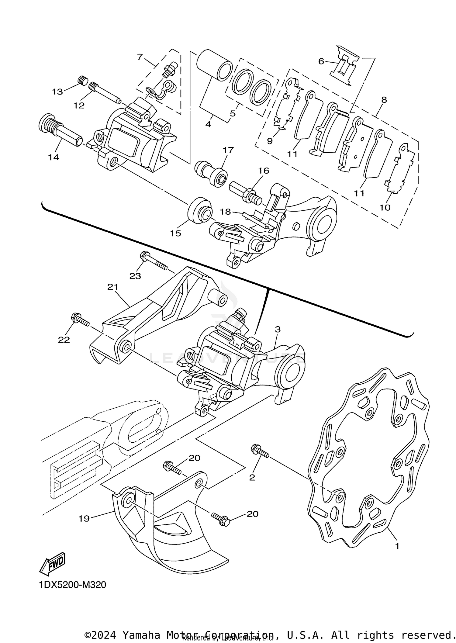 REAR BRAKE CALIPER