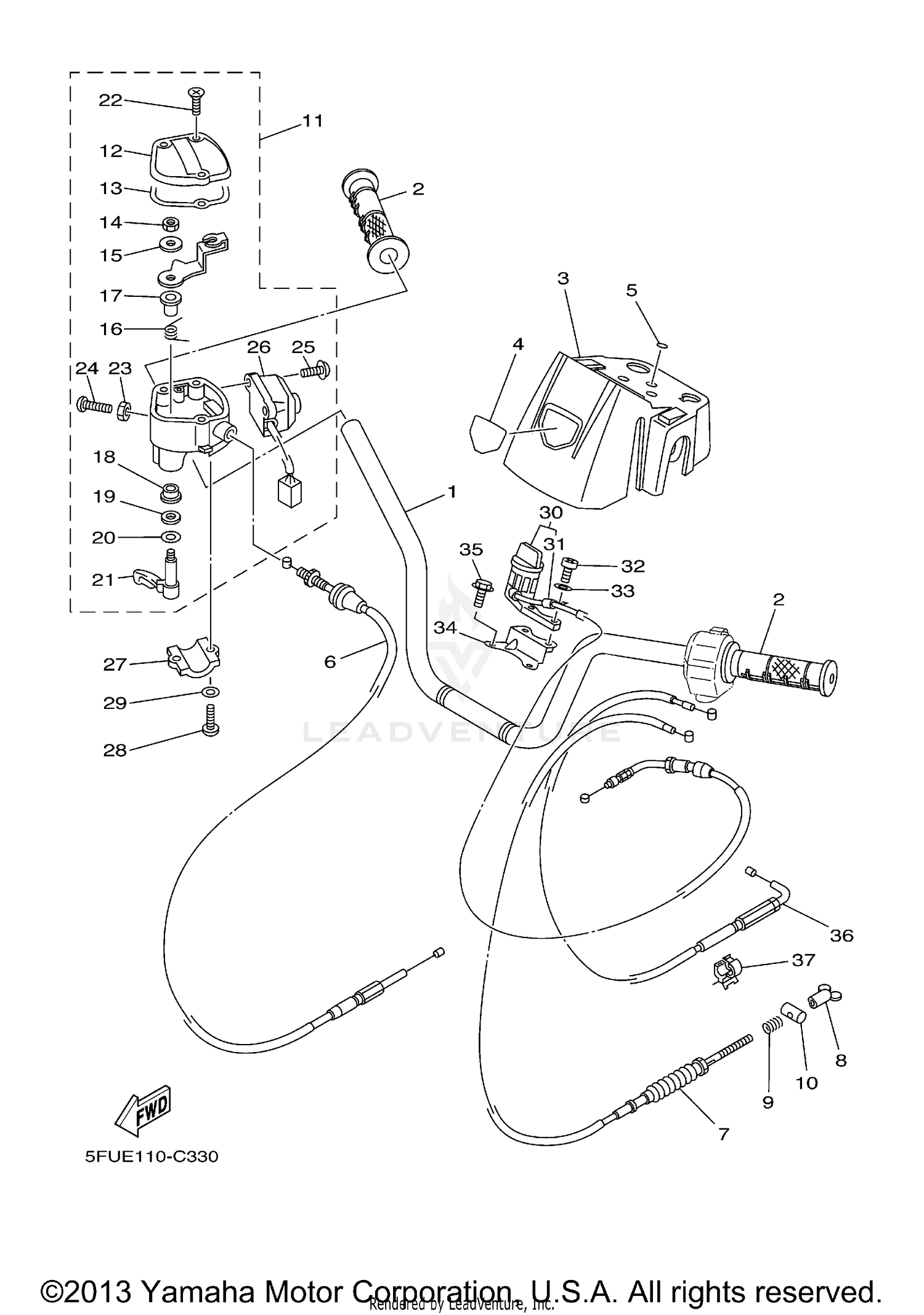 STEERING HANDLE CABLE