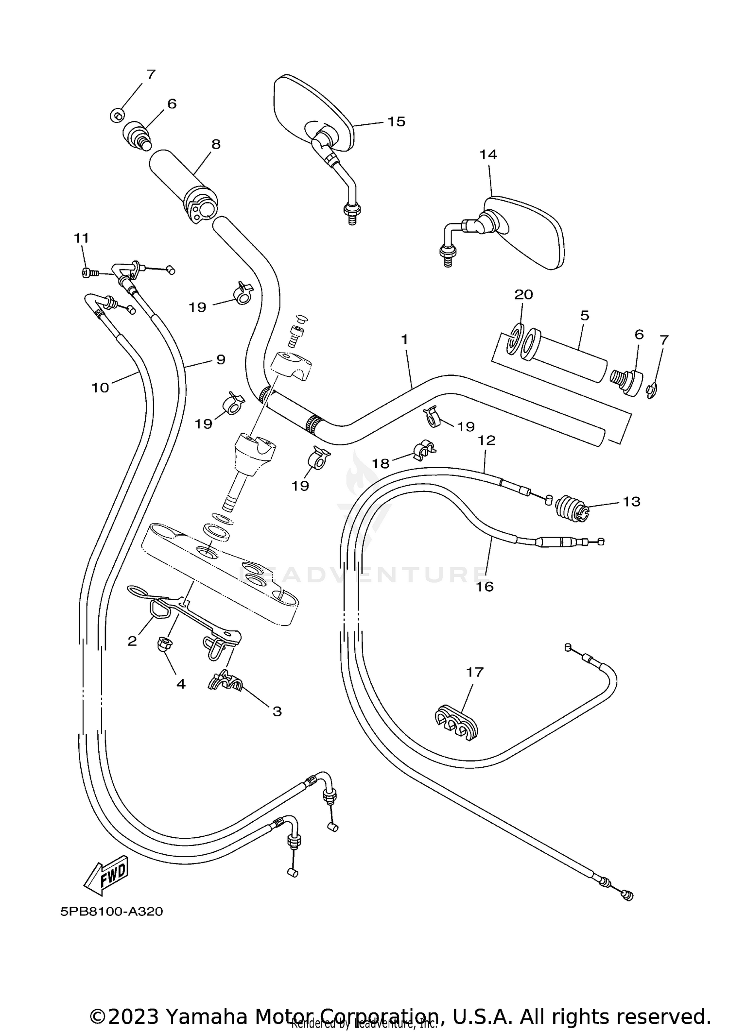 STEERING HANDLE CABLE