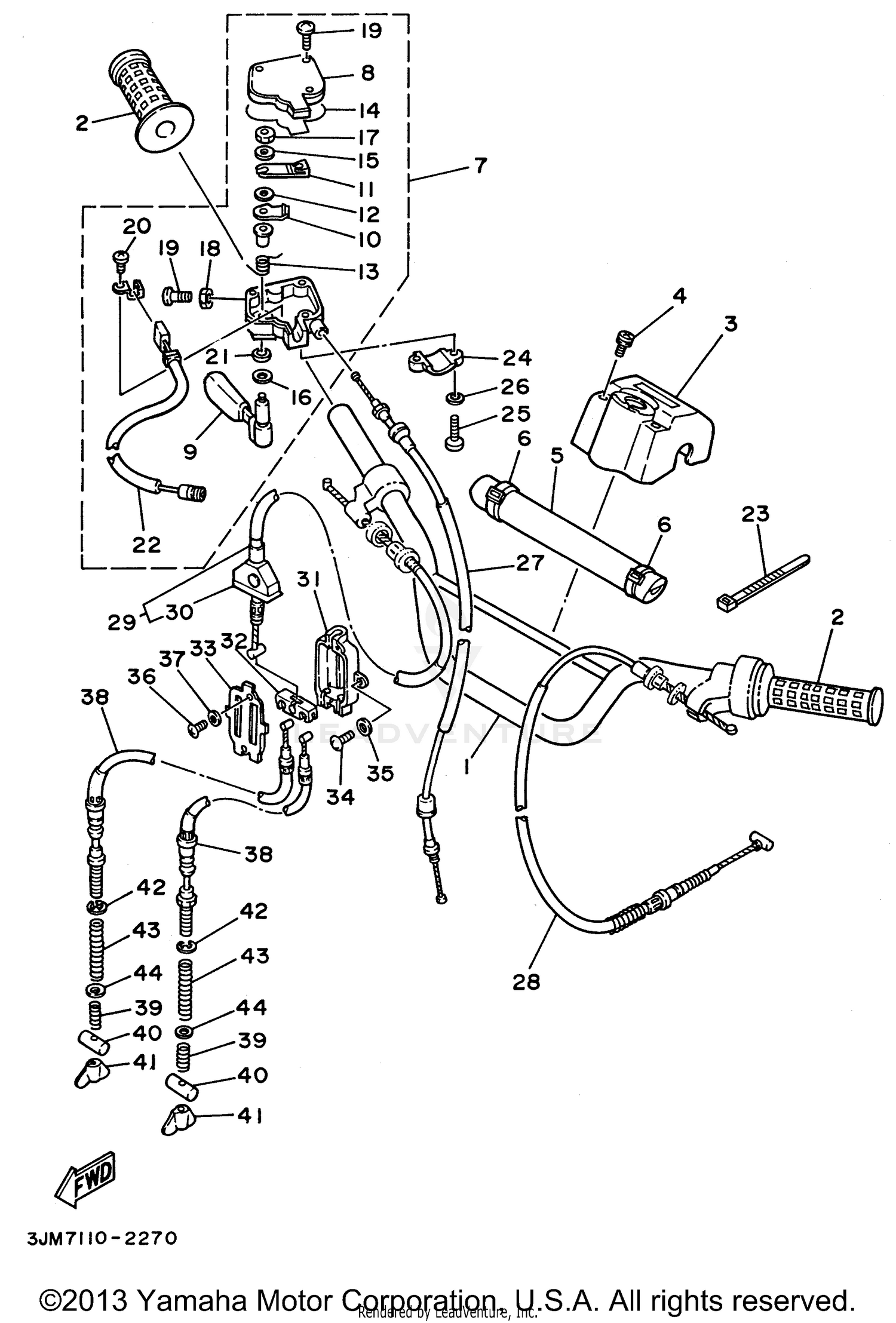STEERING HANDLE CABLE