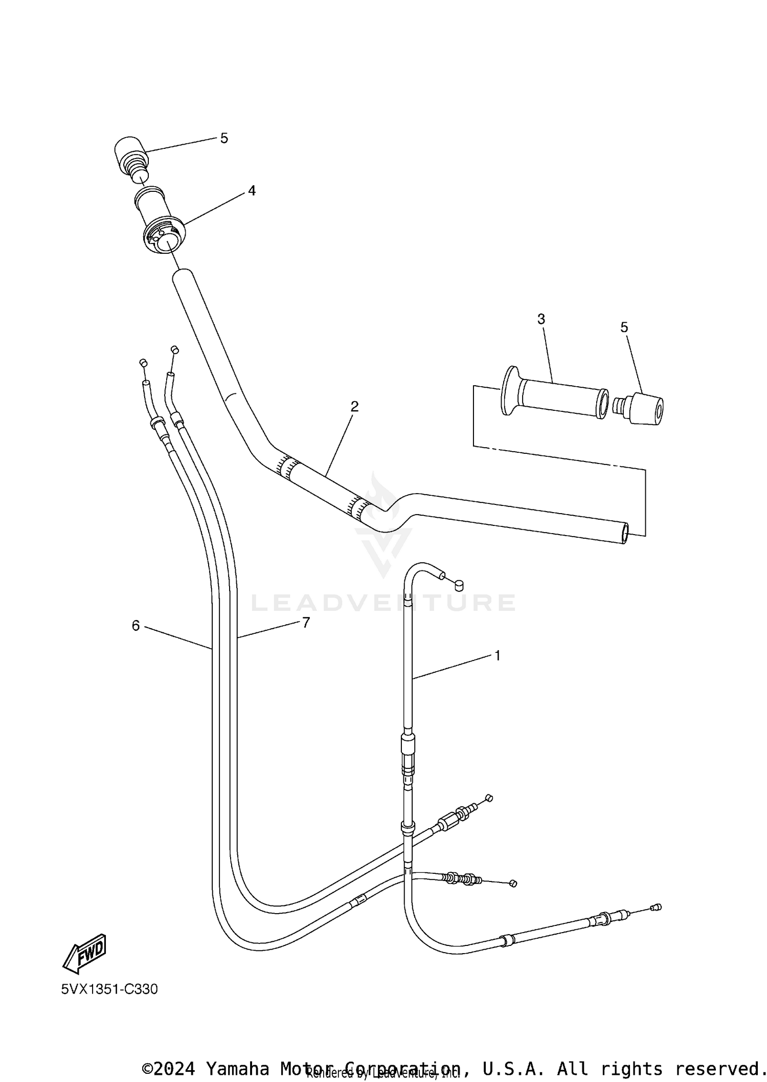 STEERING HANDLE CABLE