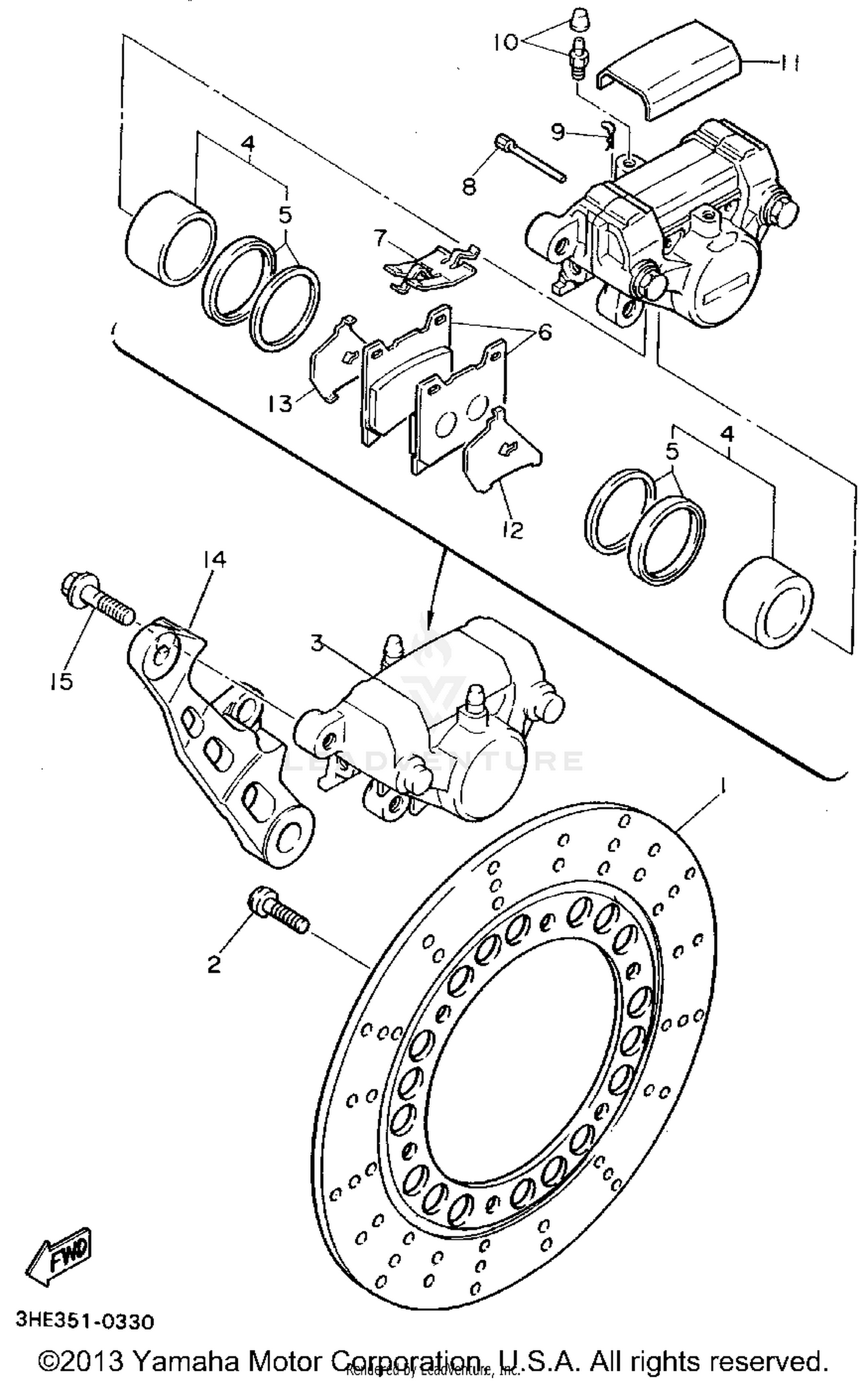 REAR BRAKE CALIPER