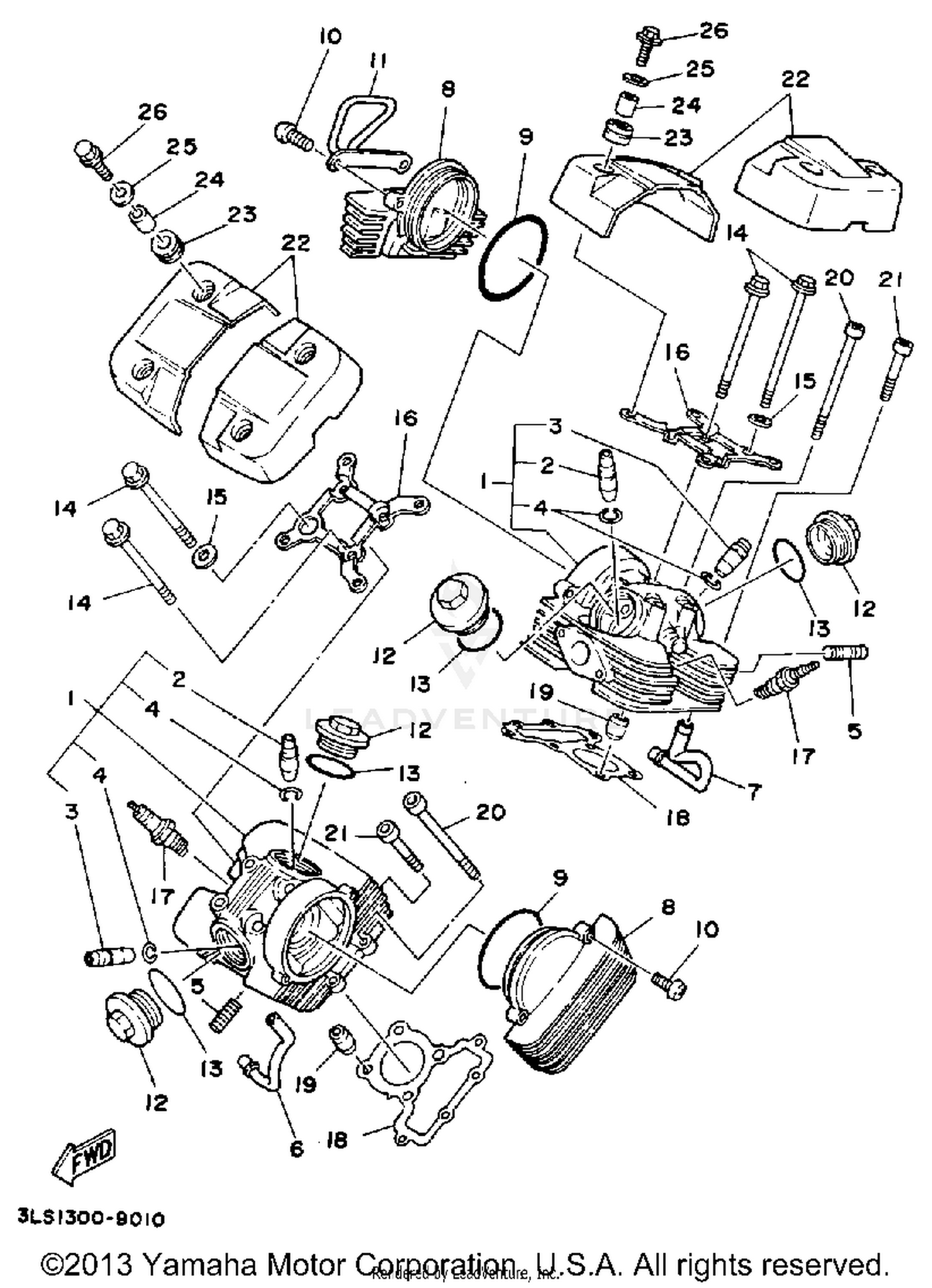 CYLINDER HEAD CALIFORNIA MODEL ONLY