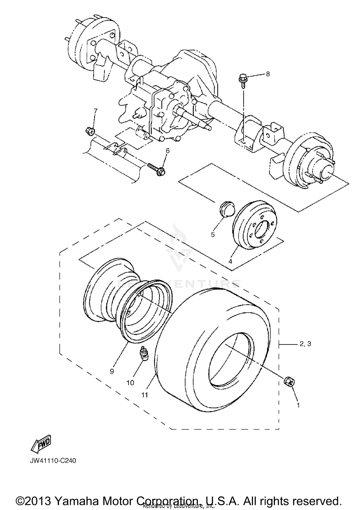 REAR AXLE MOUNT WHEEL