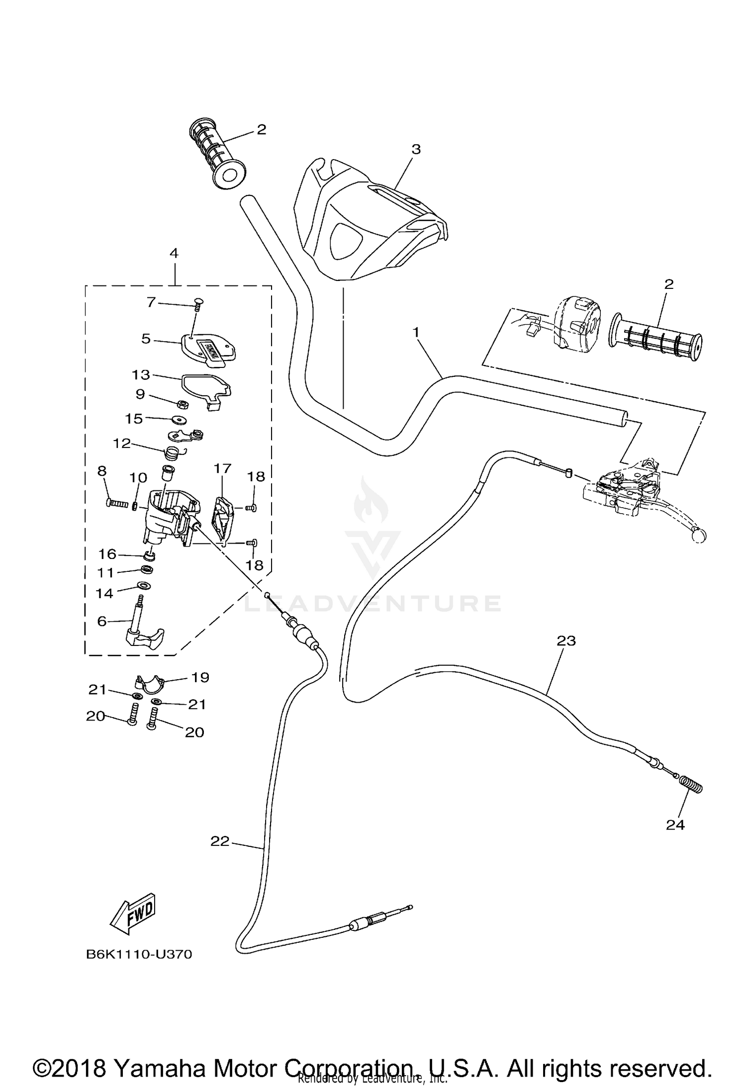 STEERING HANDLE CABLE