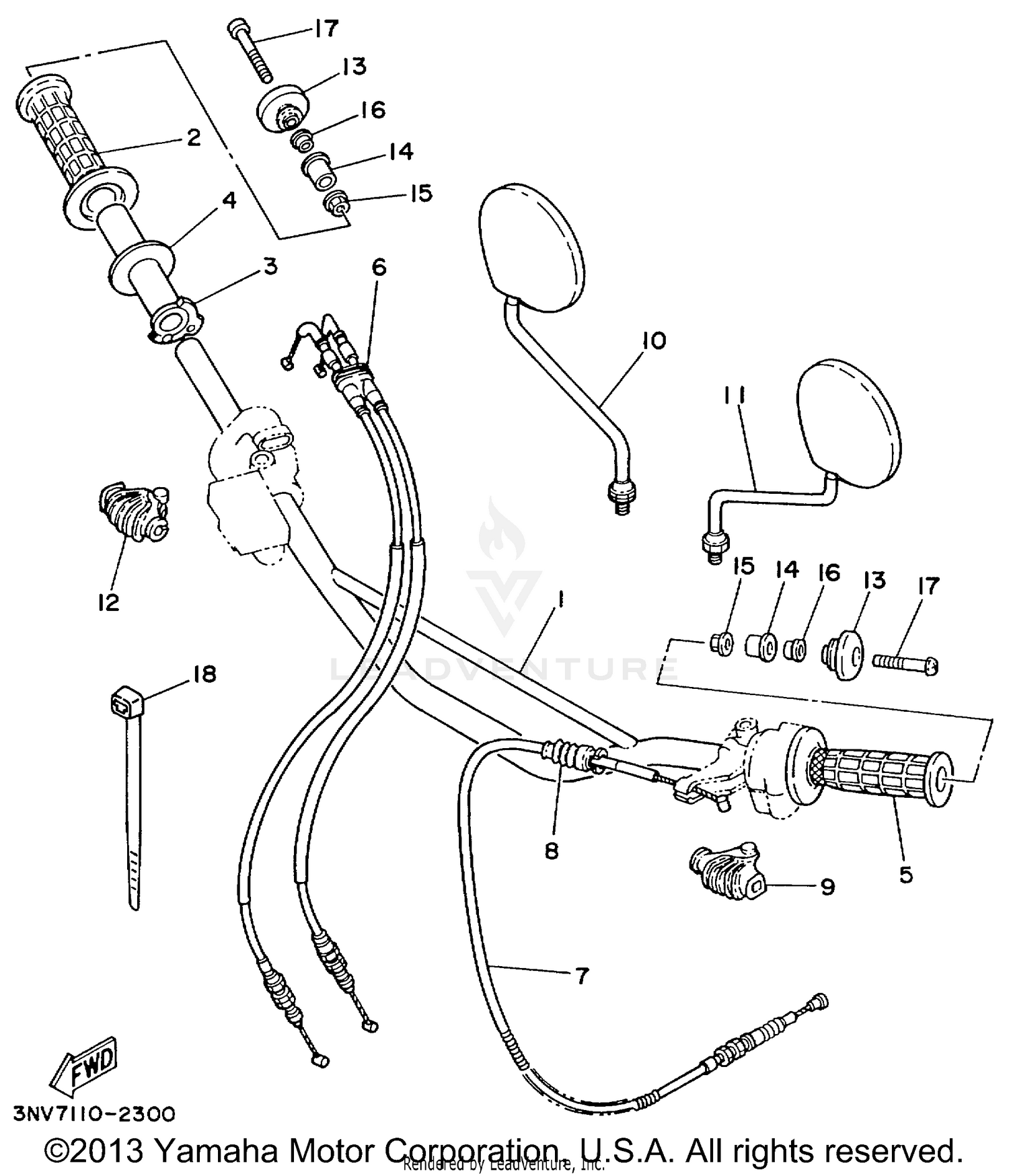STEERING HANDLE CABLE