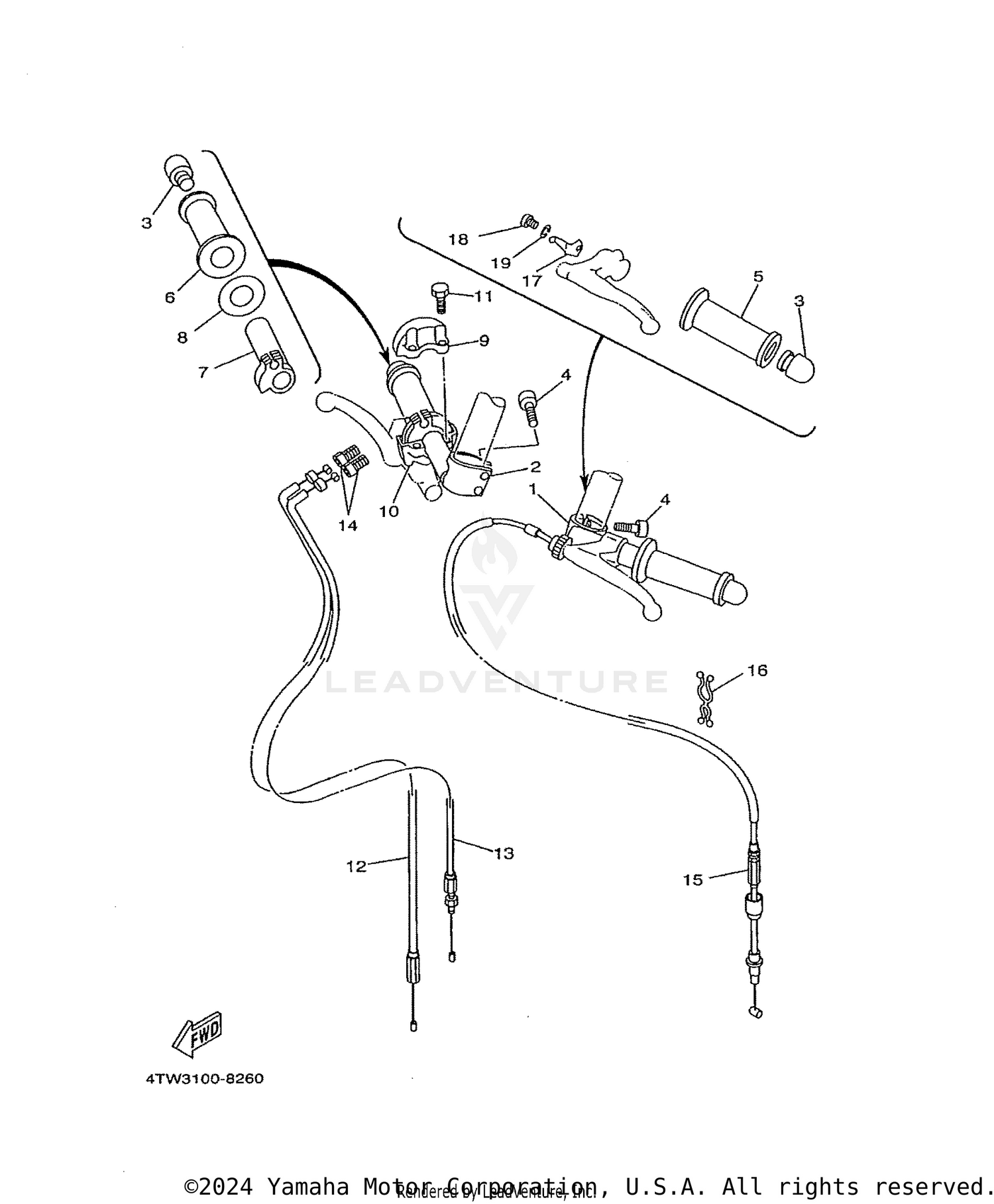 STEERING HANDLE - CABLE