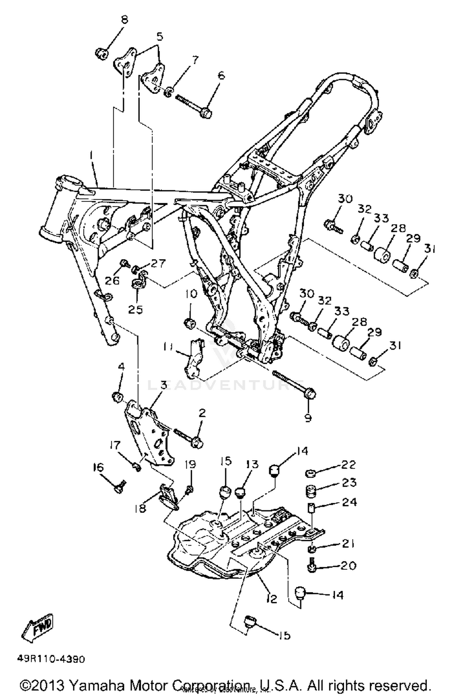 FRAME (CALIFORNIA MODEL ONLY)