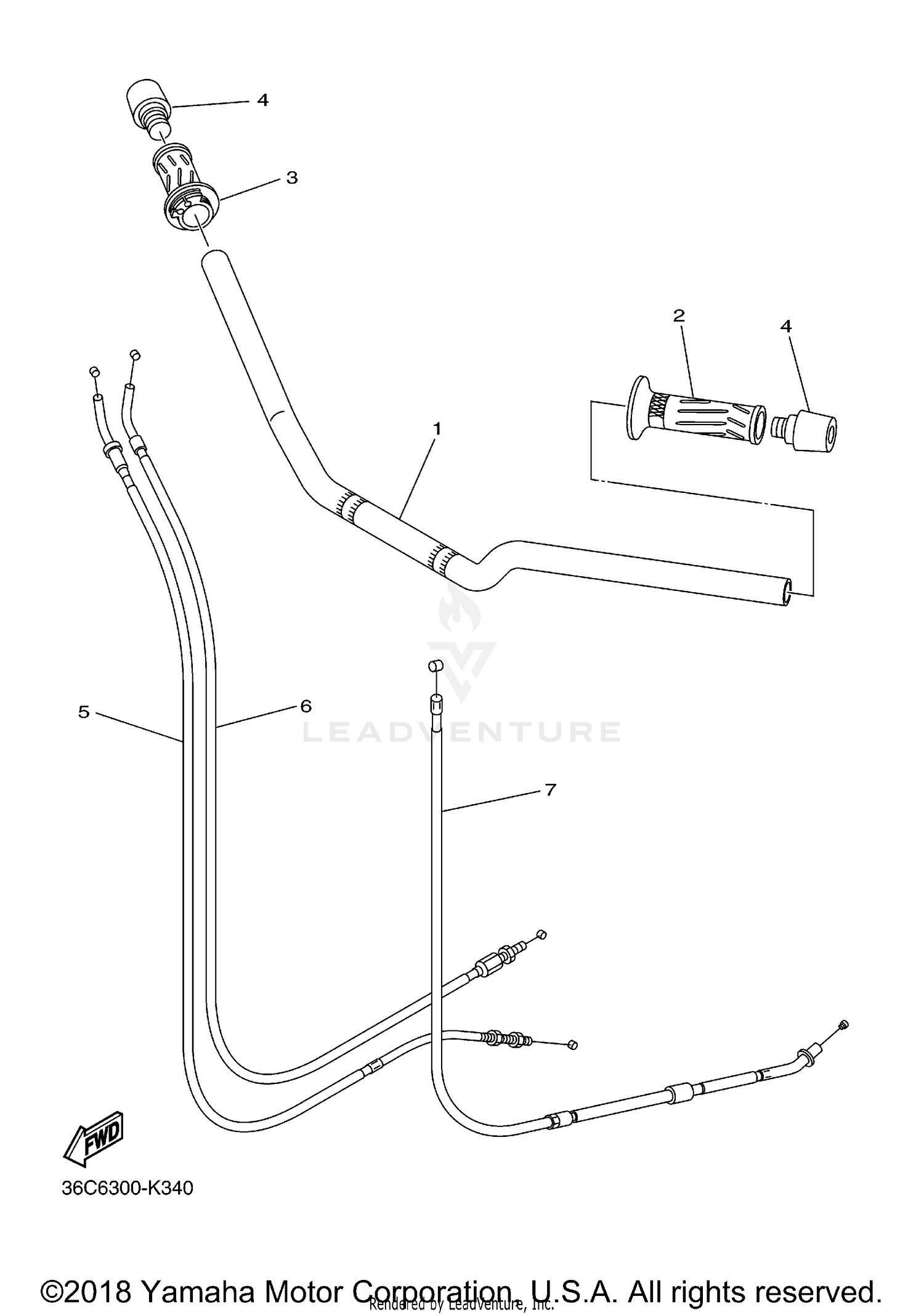 STEERING HANDLE CABLE