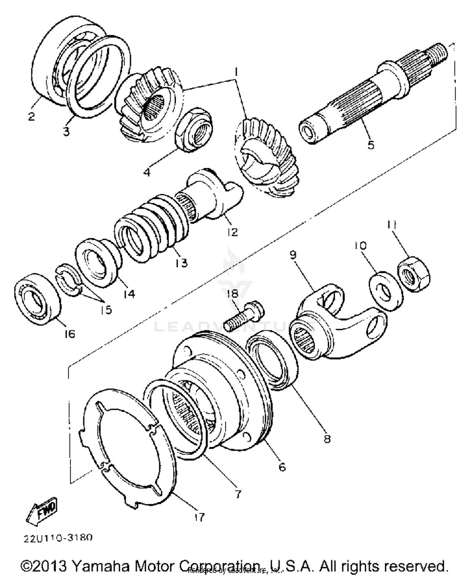 MIDDLE DRIVE GEAR