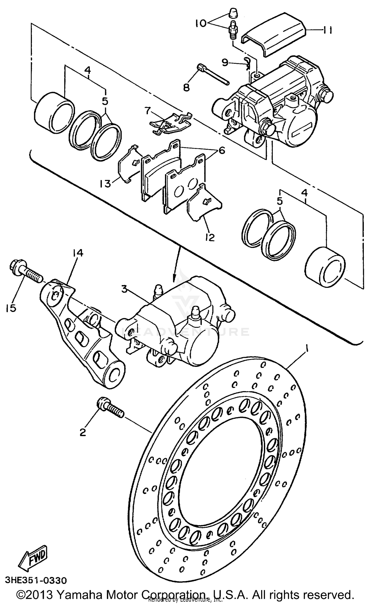 REAR BRAKE CALIPER