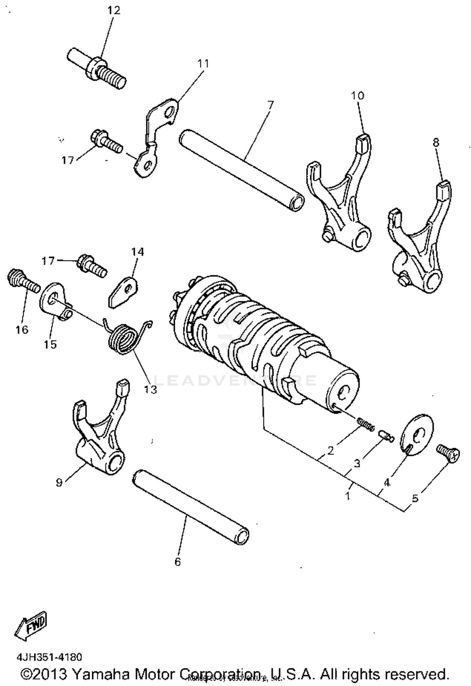 SHIFT CAM SHIFT FORK