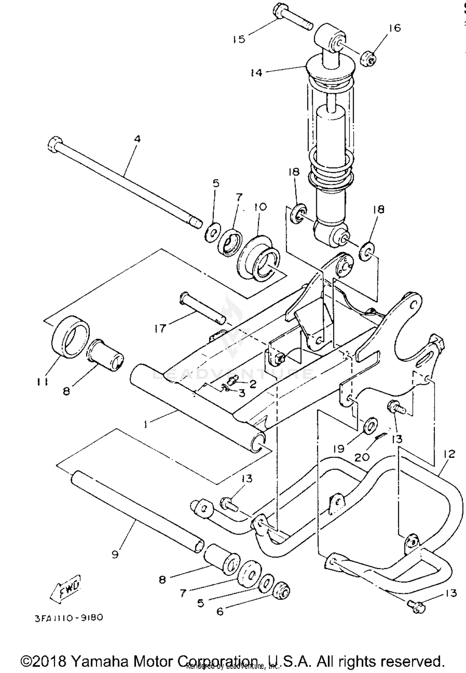 SWING ARM - REAR SHOCKS