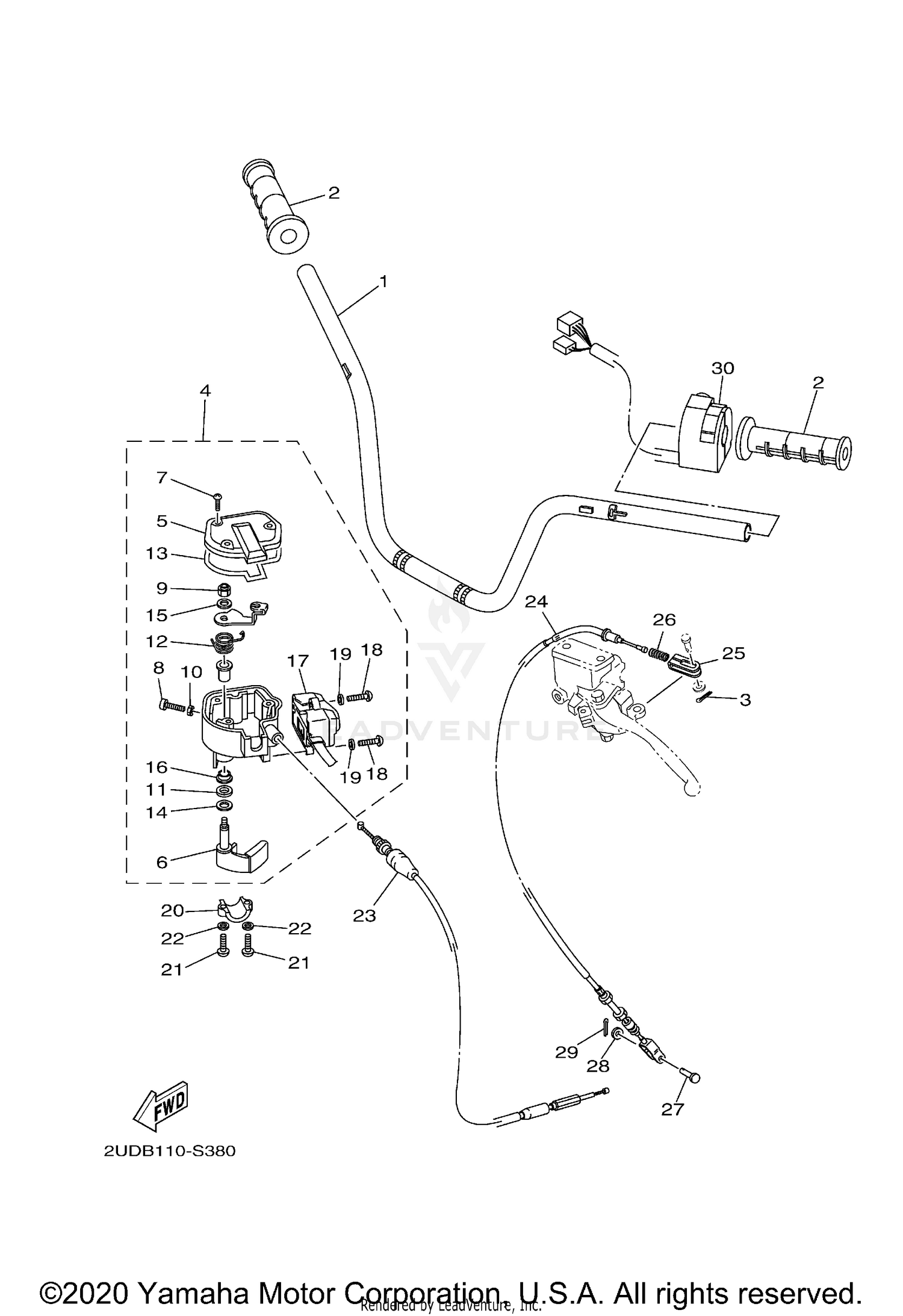 STEERING HANDLE CABLE