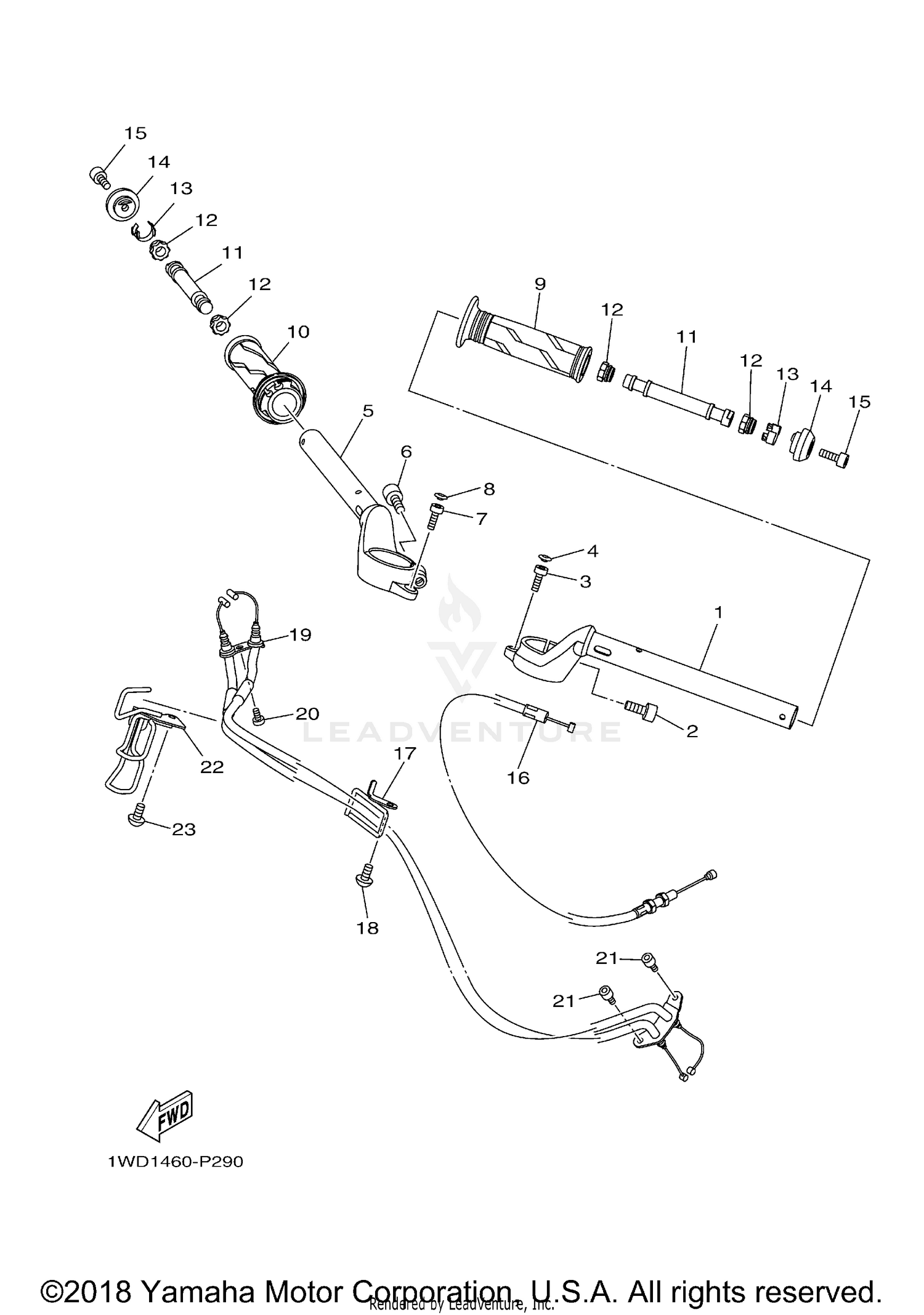 STEERING HANDLE CABLE