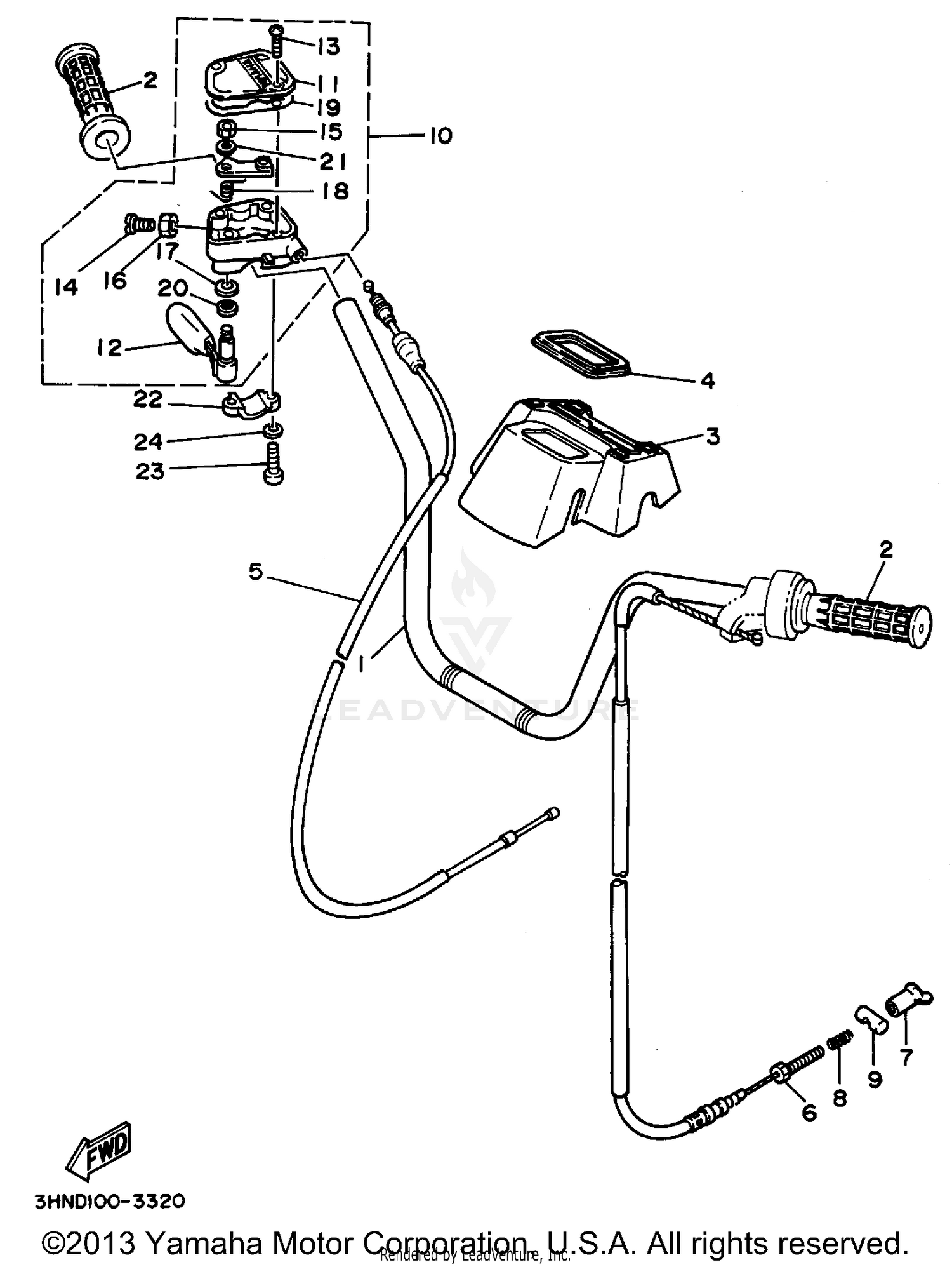STEERING HANDLE CABLE