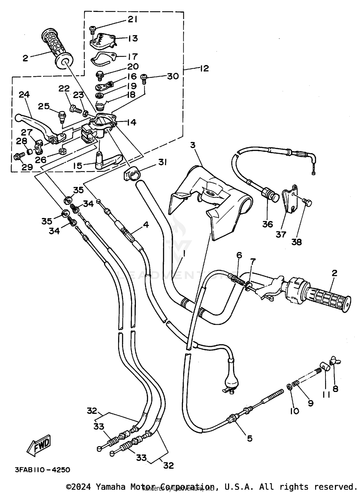 STEERING HANDLE CABLE