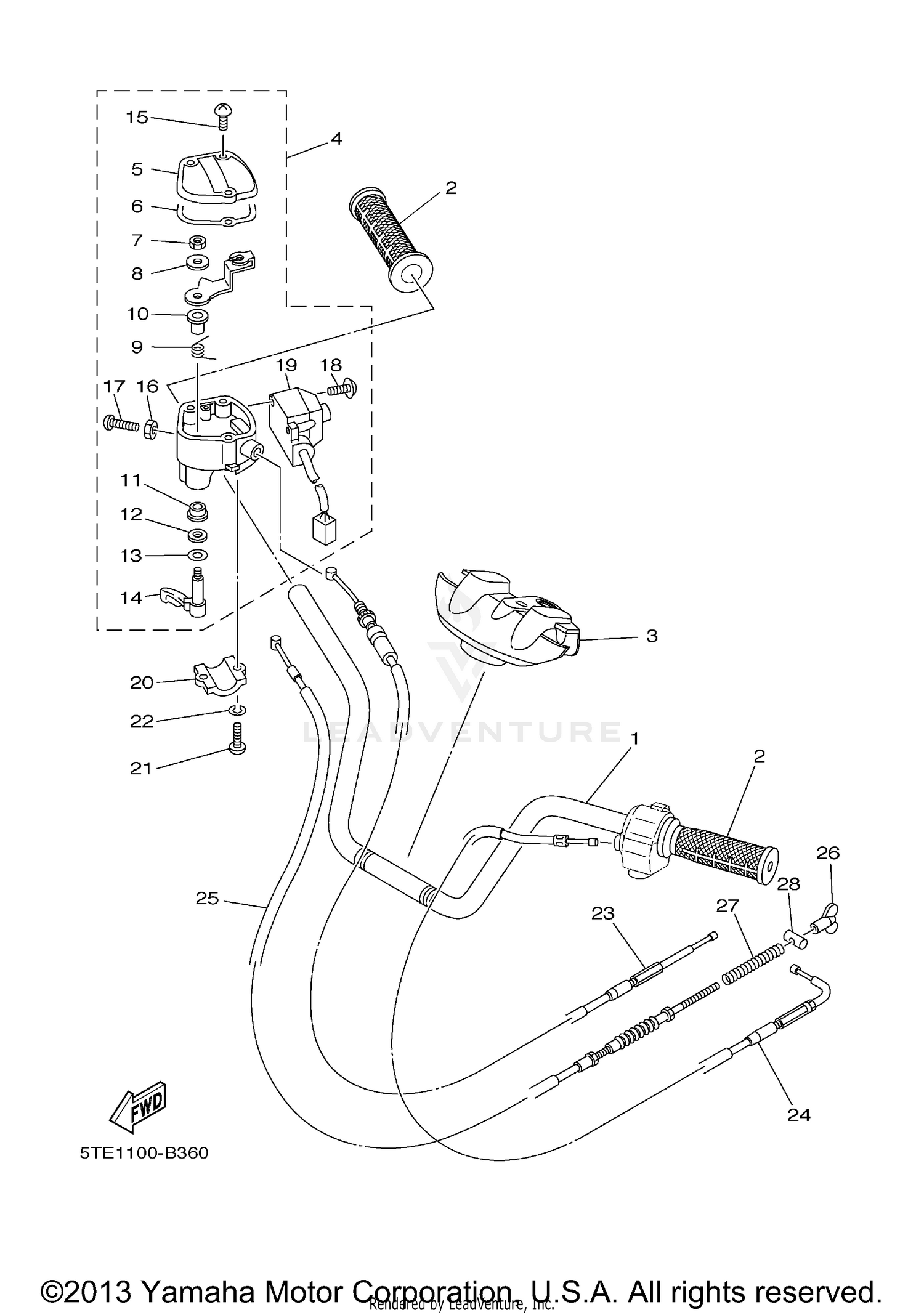 STEERING HANDLE CABLE