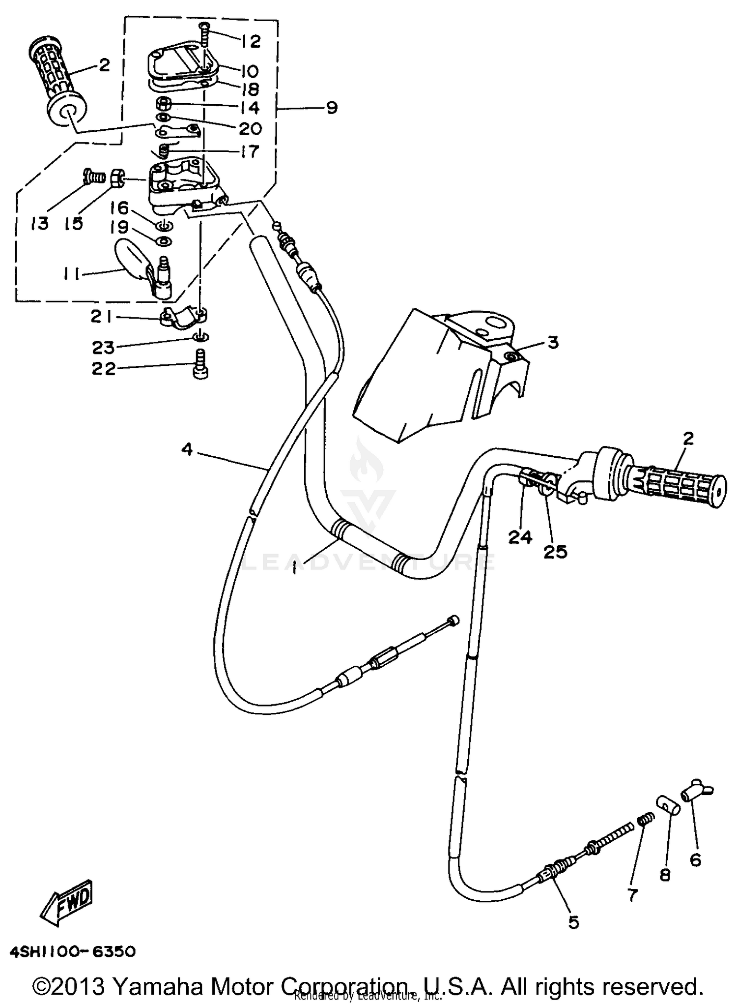 STEERING HANDLE - CABLE