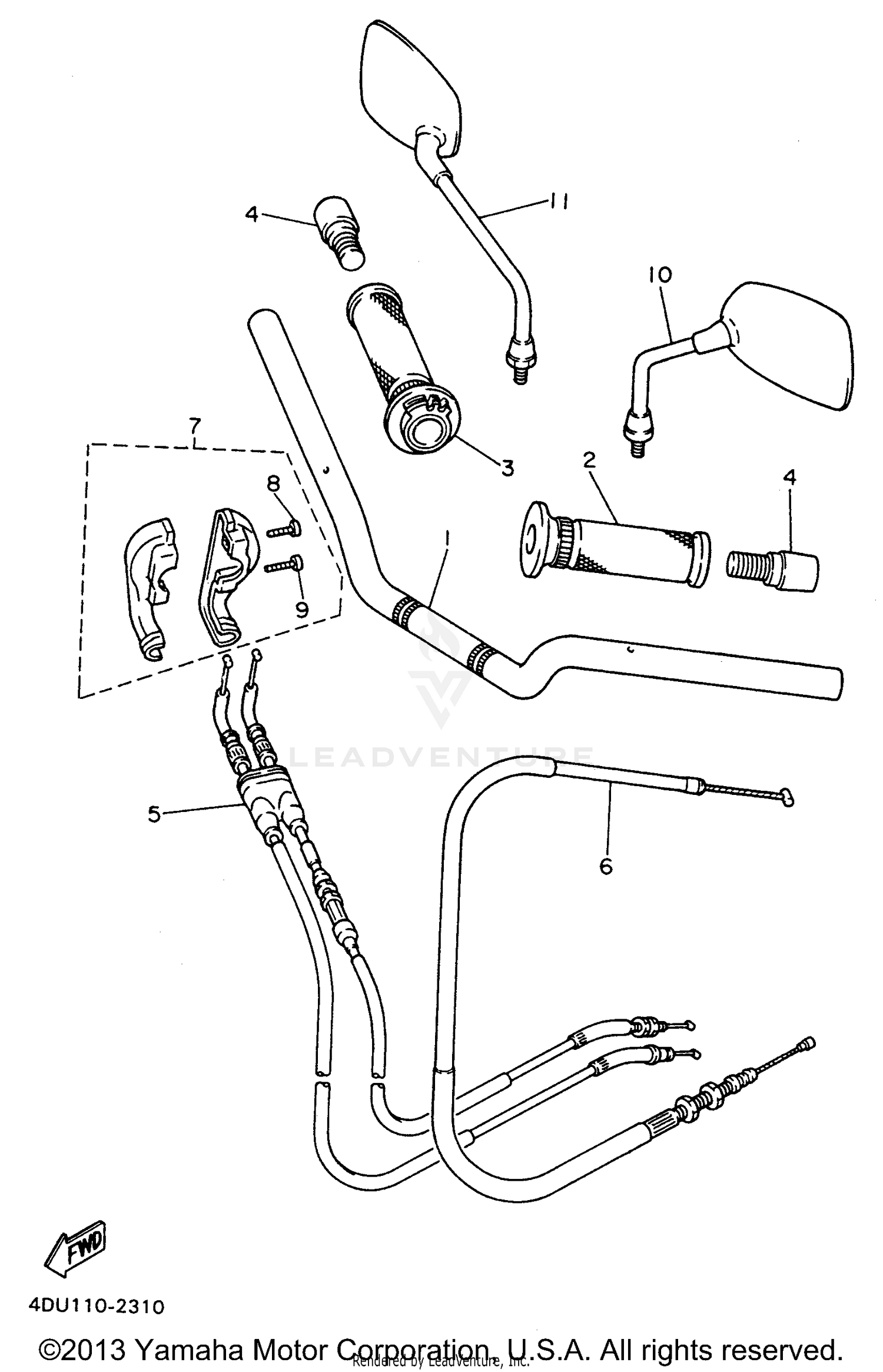 STEERING HANDLE CABLE