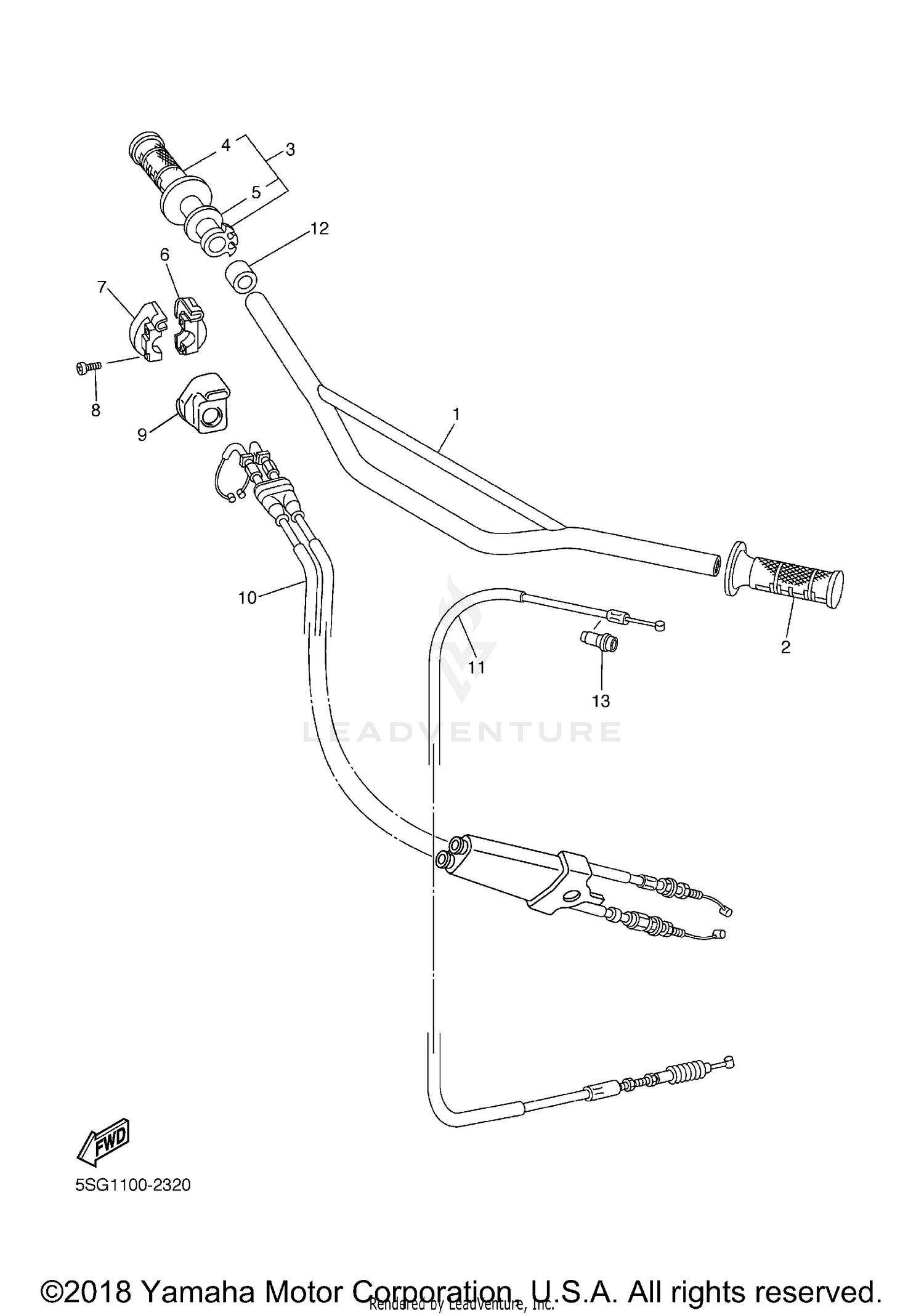 STEERING HANDLE CABLE