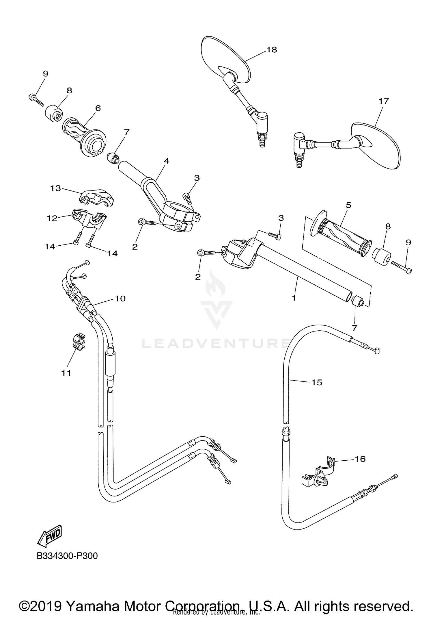STEERING HANDLE CABLE