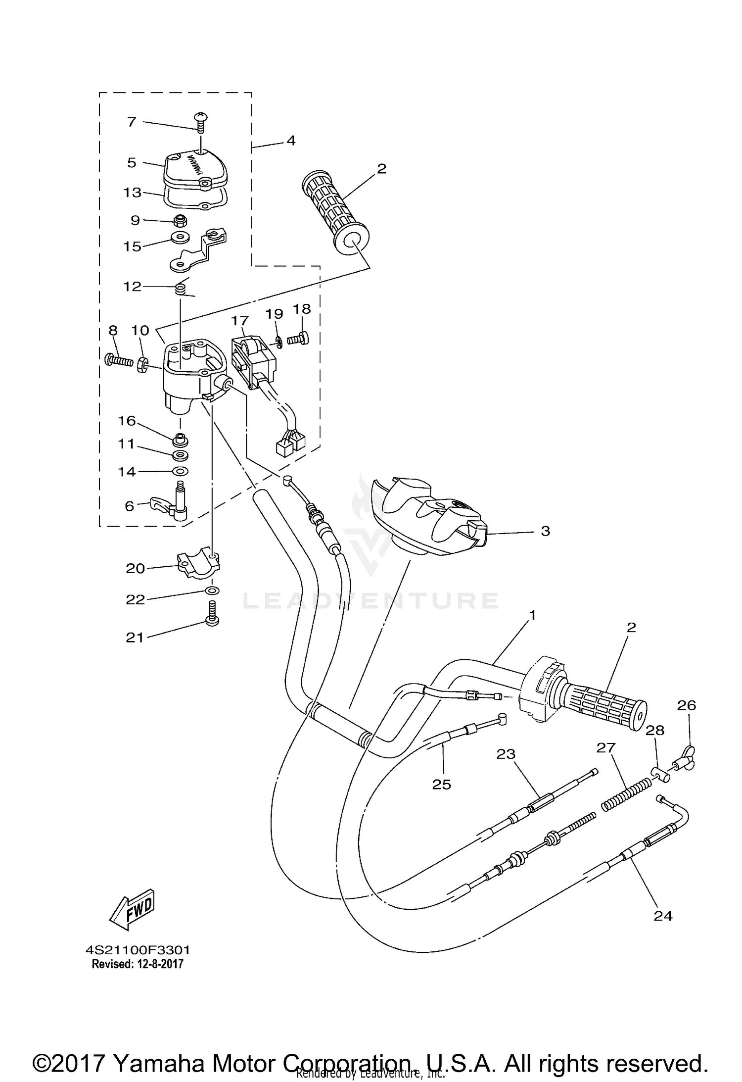 STEERING HANDLE CABLE