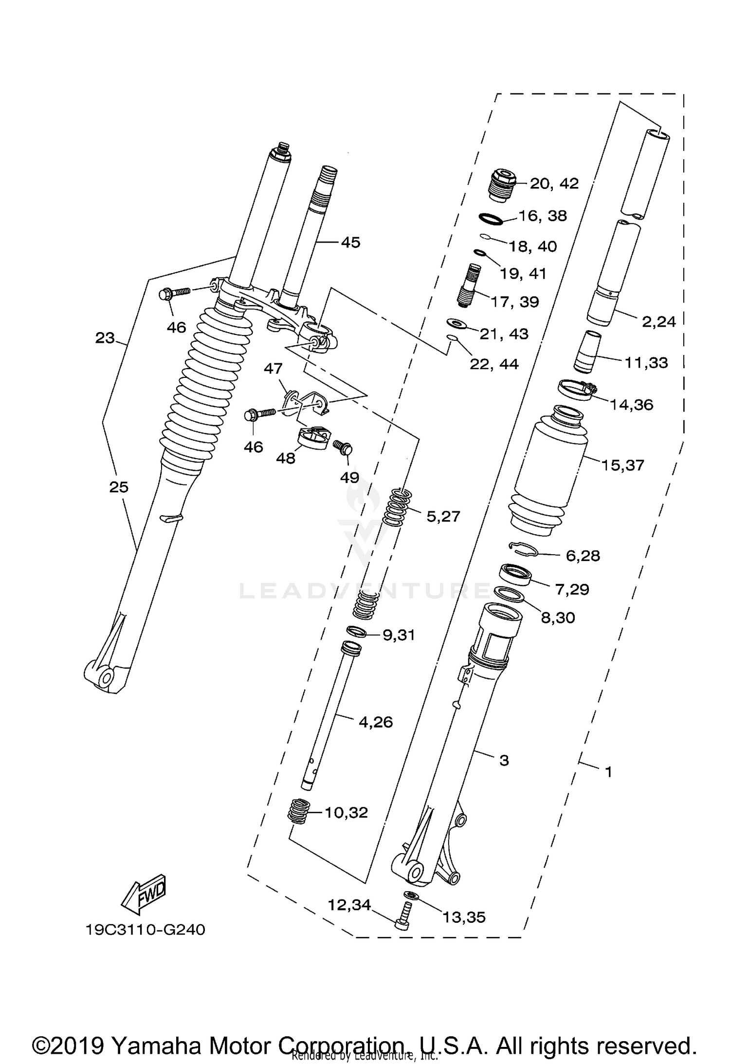 FRONT FORK  LEX 19C3