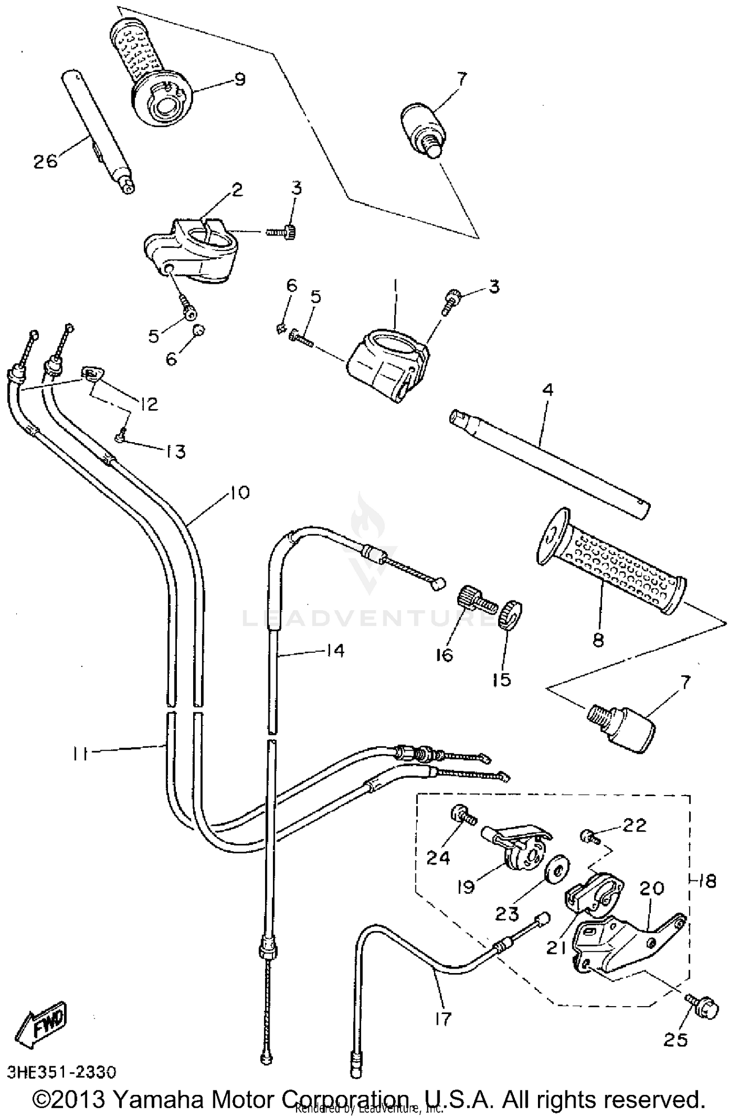 STEERING HANDLE CABLE