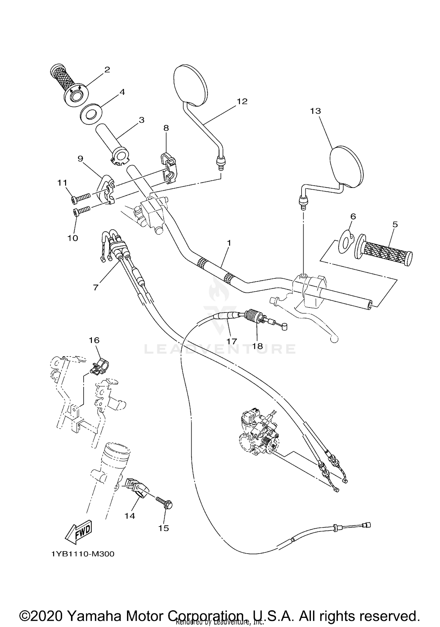 STEERING HANDLE CABLE