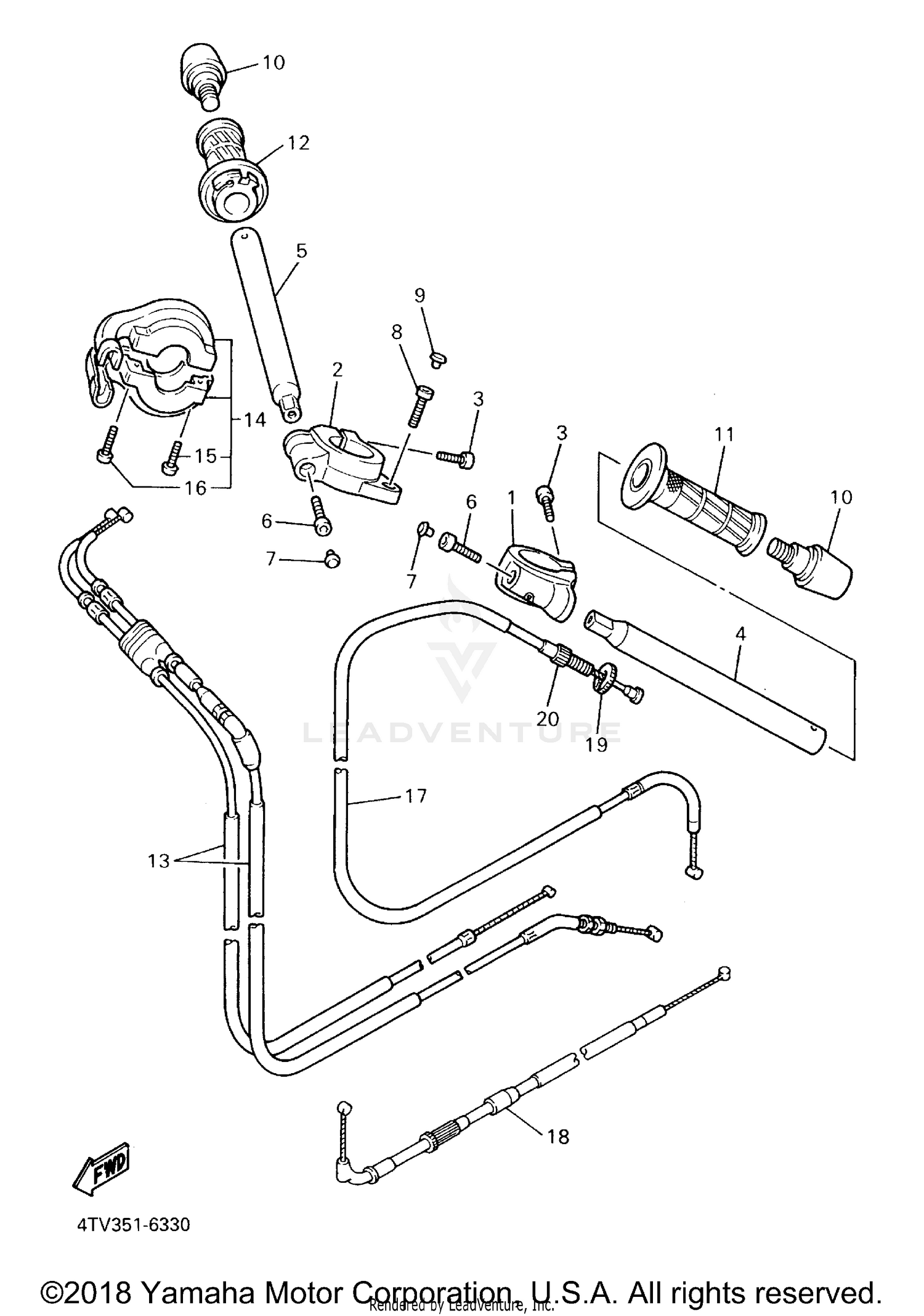 STEERING HANDLE CABLE