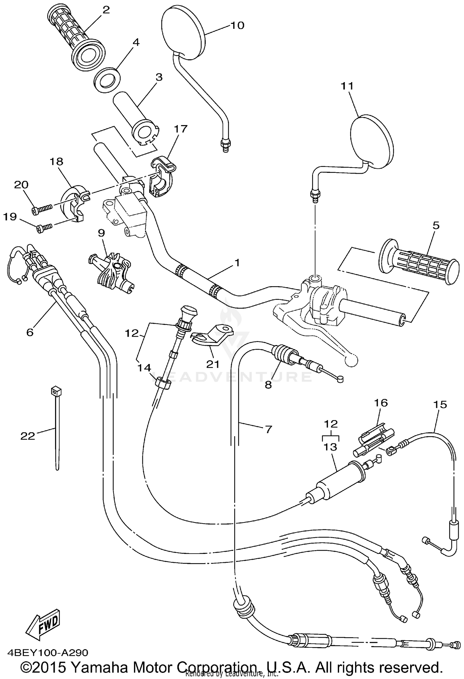 STEERING HANDLE CABLE
