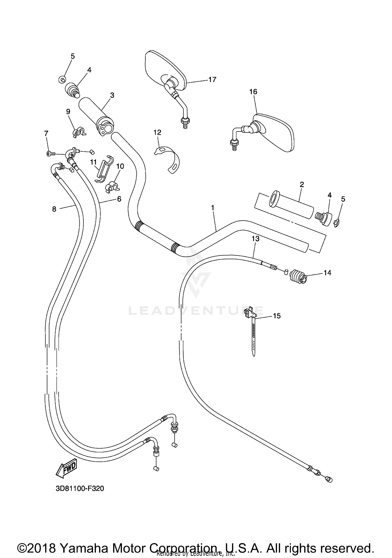 STEERING HANDLE CABLE