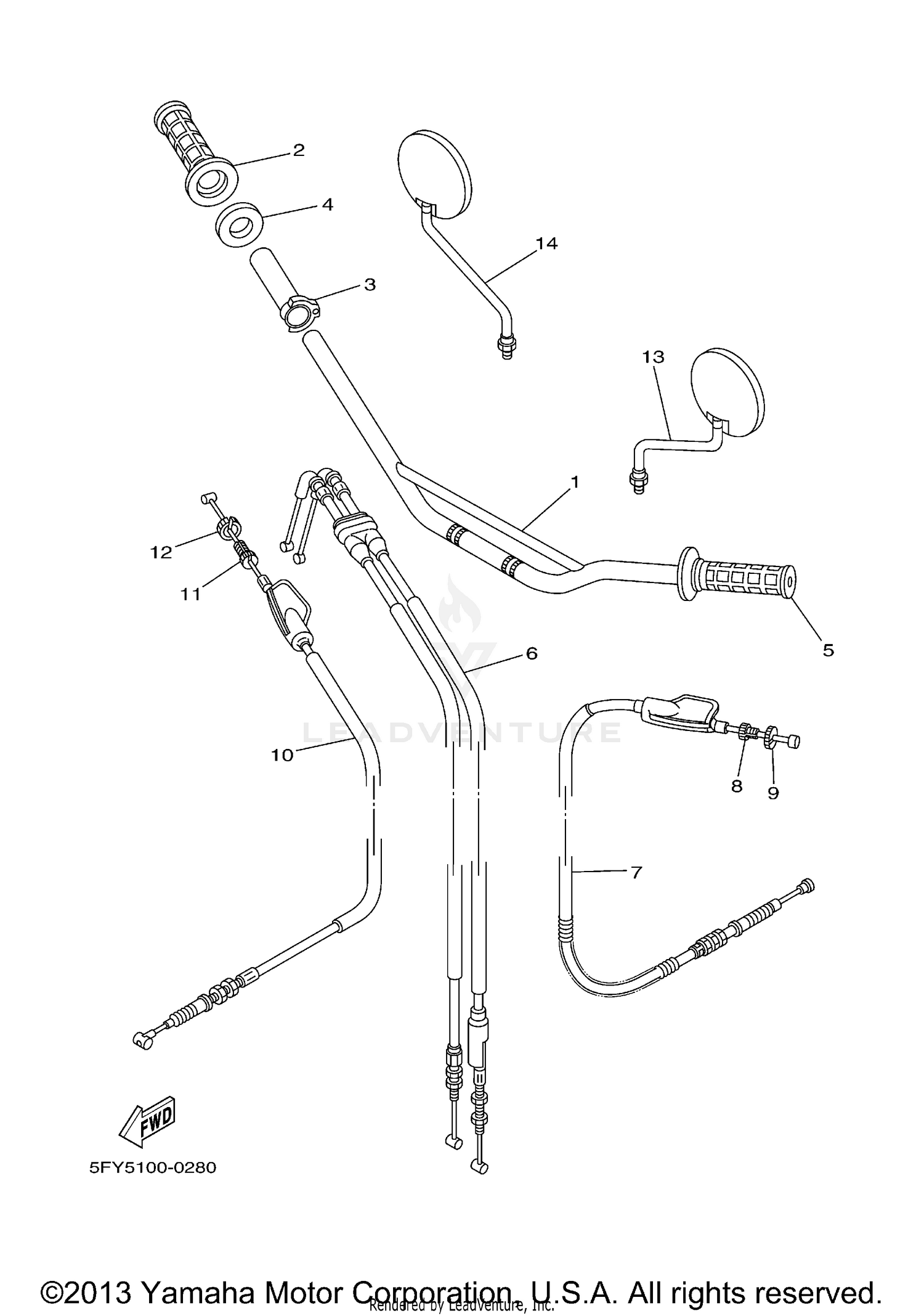 STEERING HANDLE CABLE