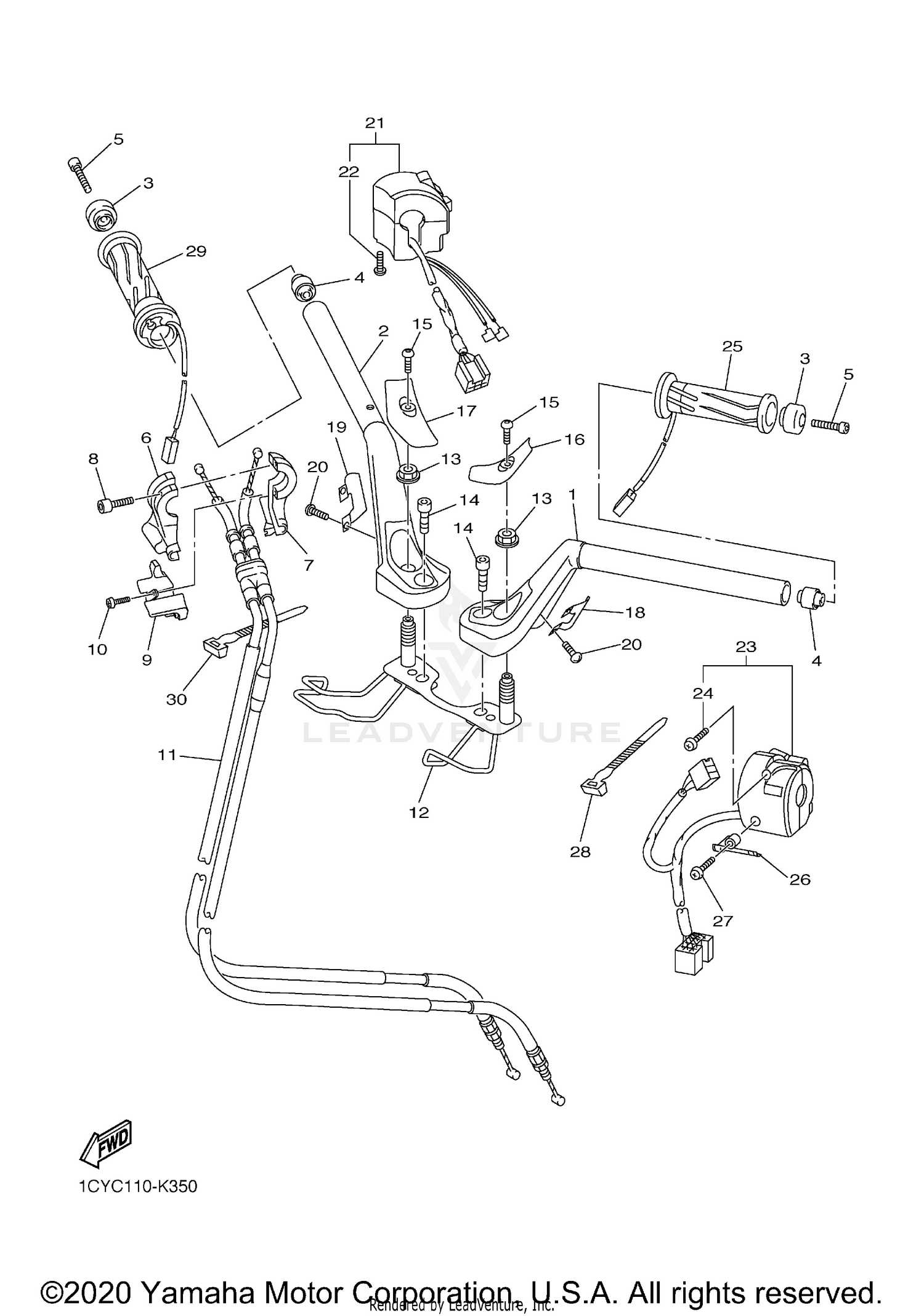 STEERING HANDLE CABLE